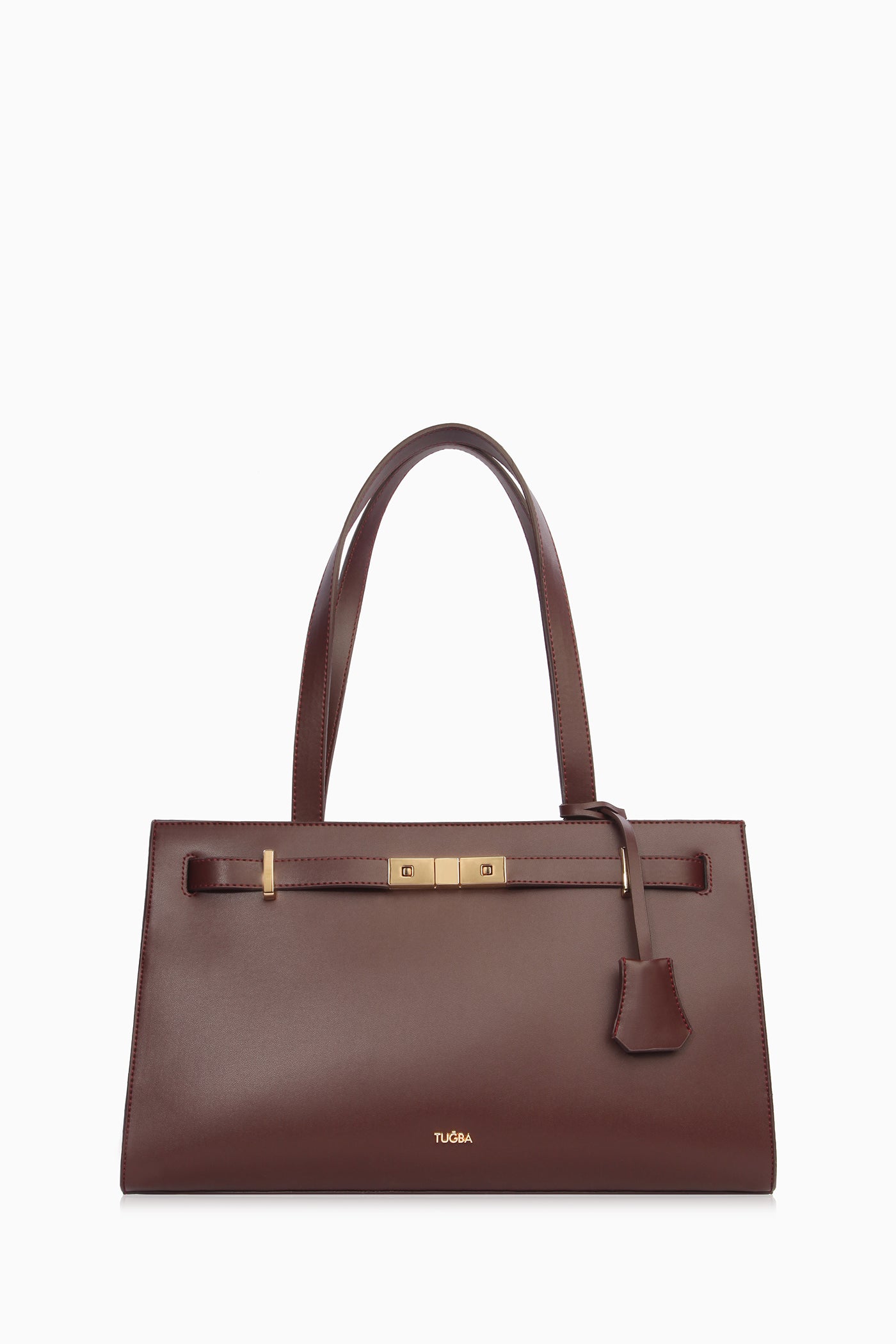 Şerit Kemer Detaylı Çanta - Bordo TUGBA