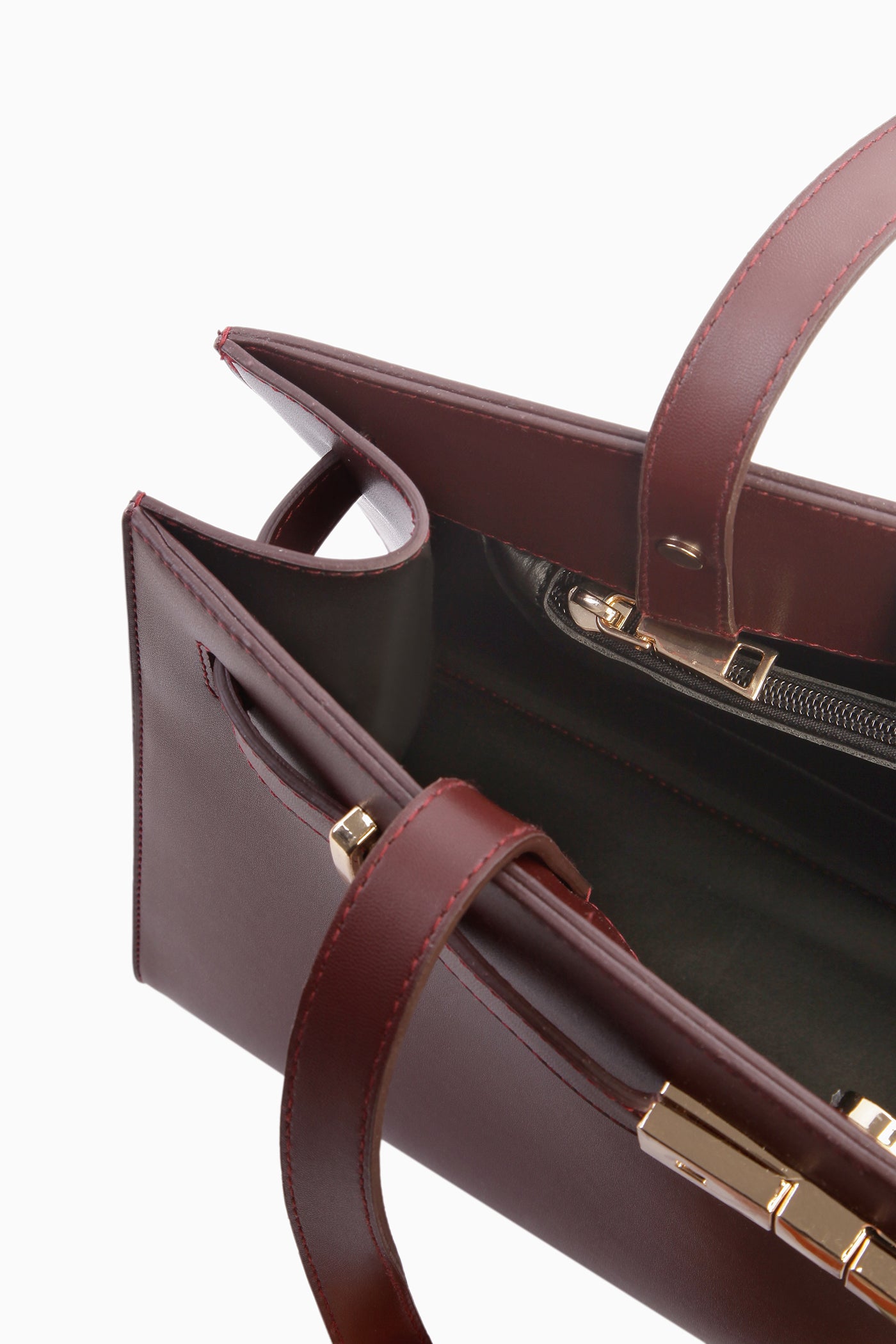 Şerit Kemer Detaylı Çanta - Bordo TUGBA