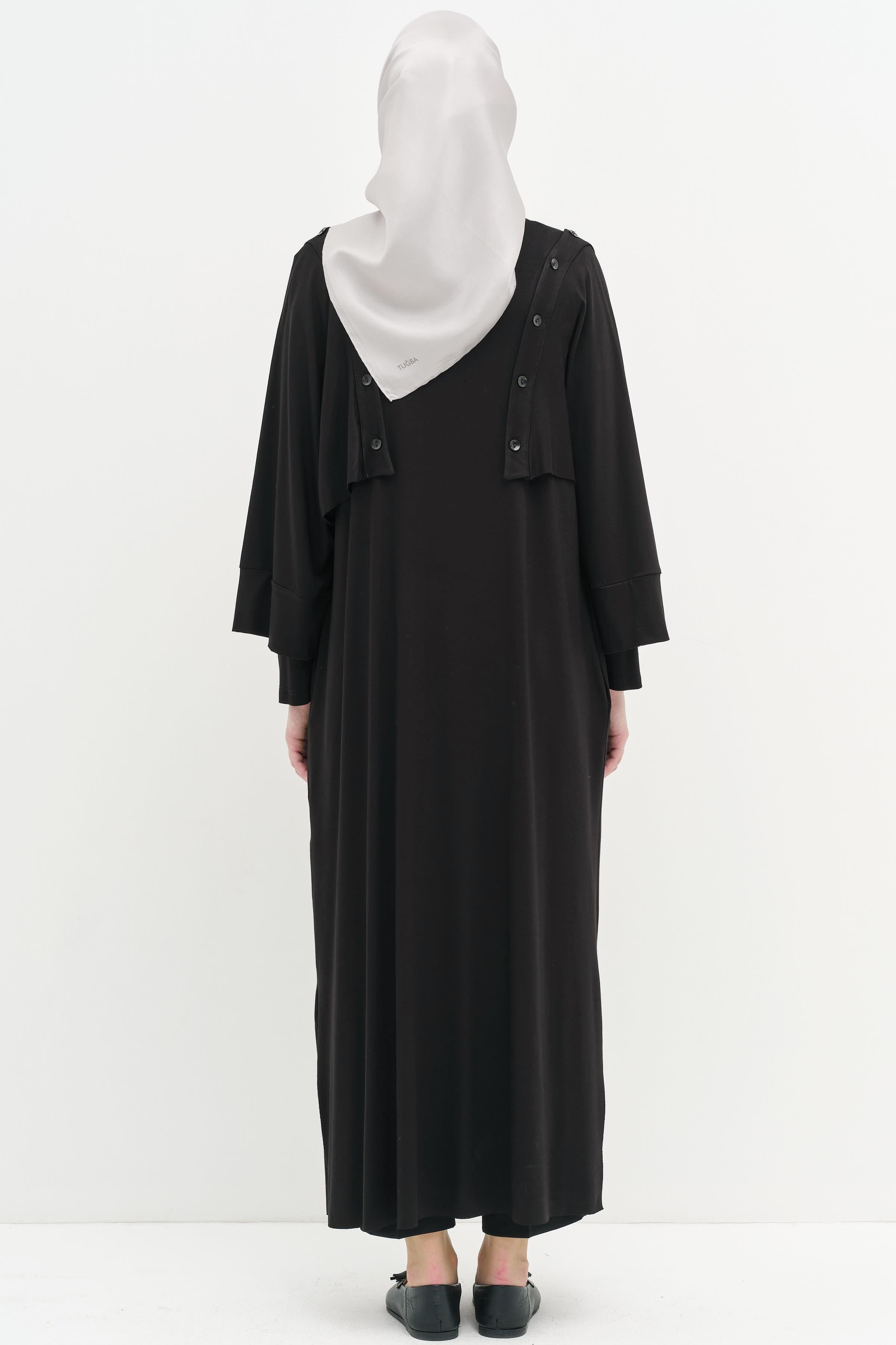 Seyyar Kollu İkili Örme Takım - Siyah TUGBA