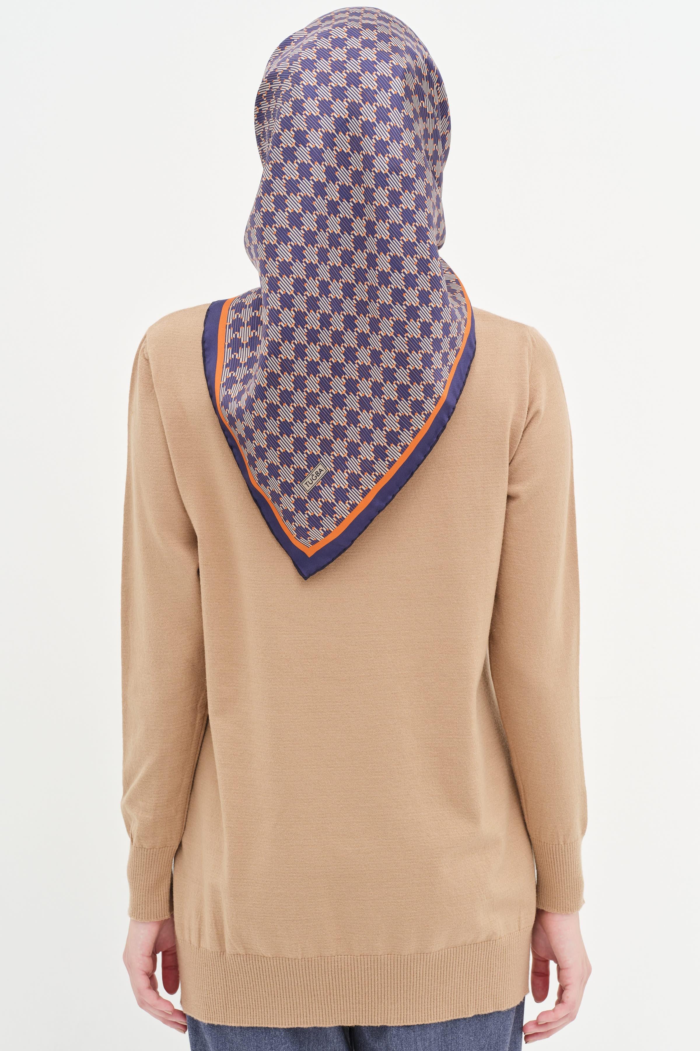 Sıfır Yaka Basic Triko Kazak - Camel TUGBA