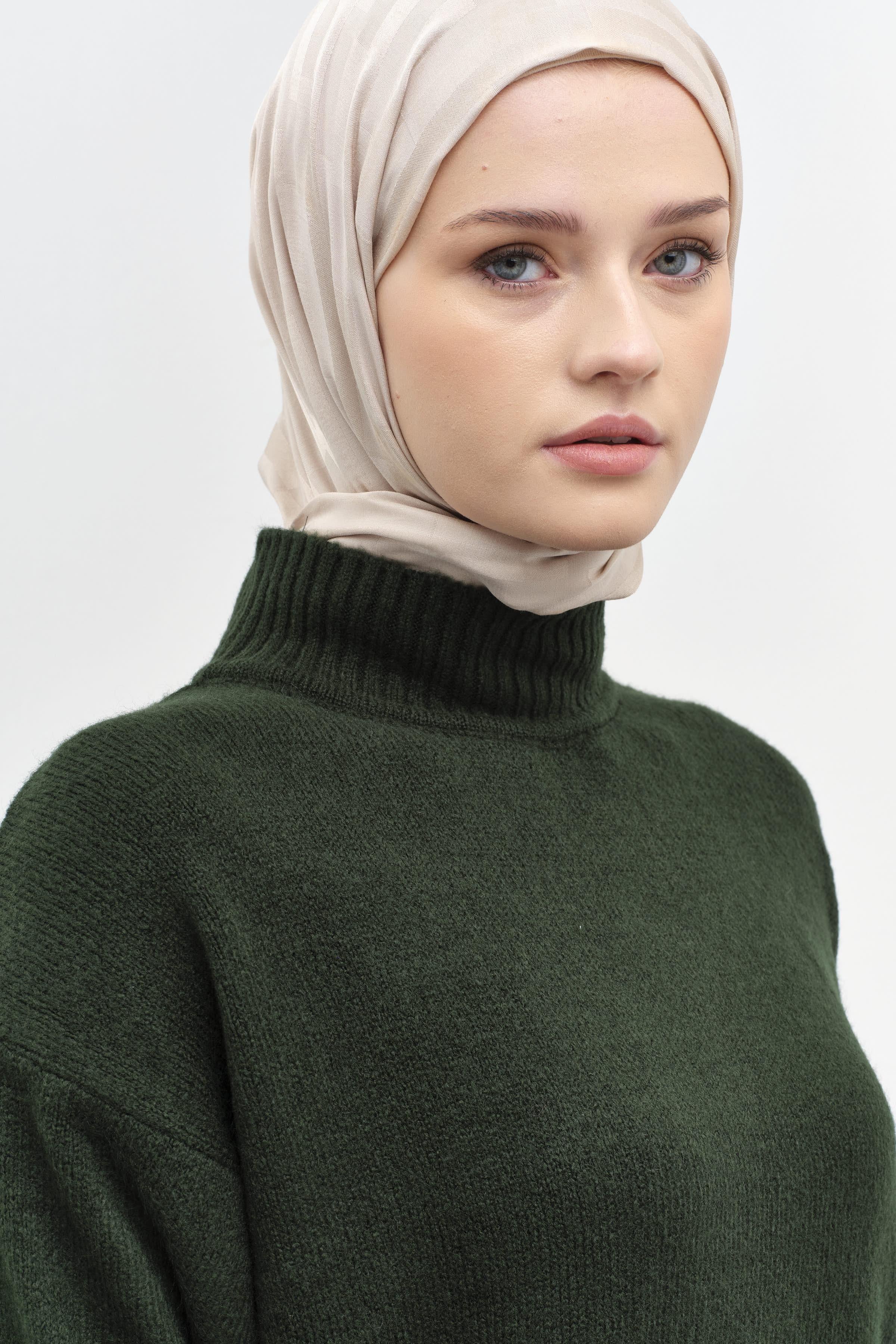 Sıfır Yaka Triko Tunik - Nefti TUGBA