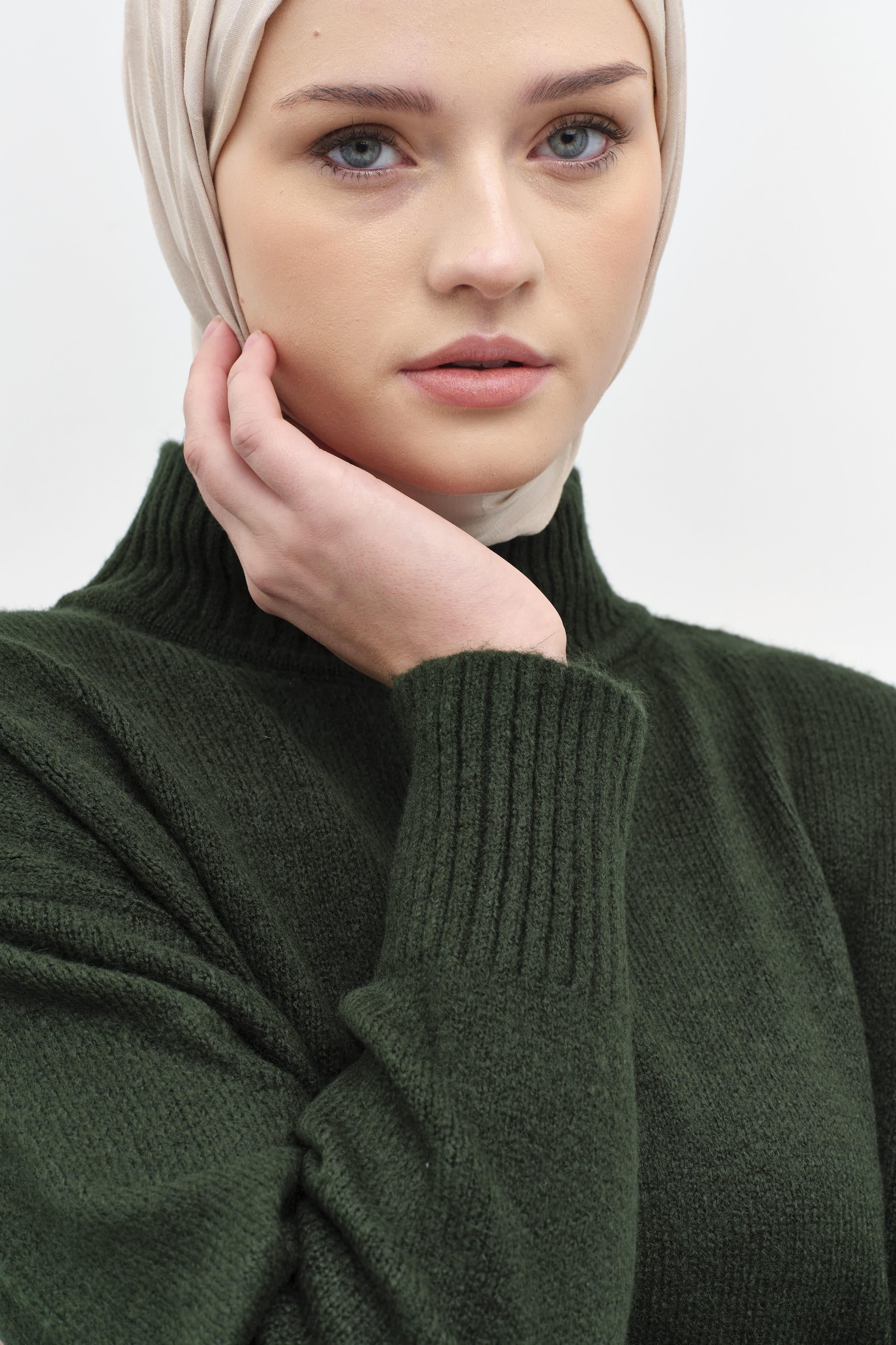 Sıfır Yaka Triko Tunik - Nefti TUGBA