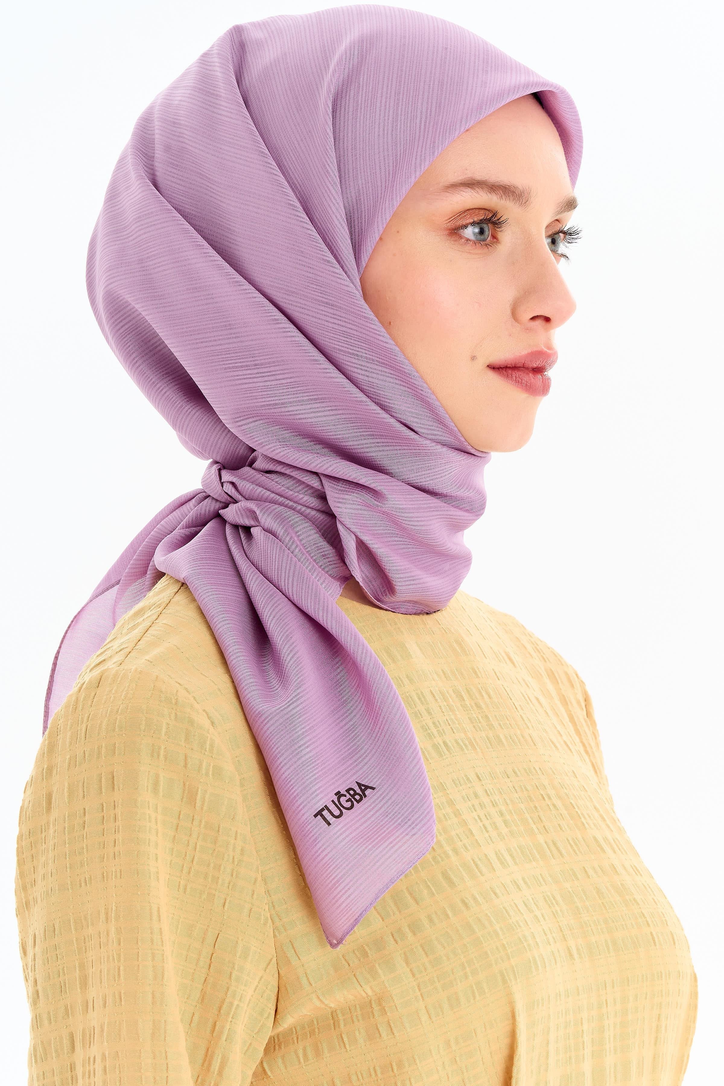 Şifon Eşarp - Lila TUGBA