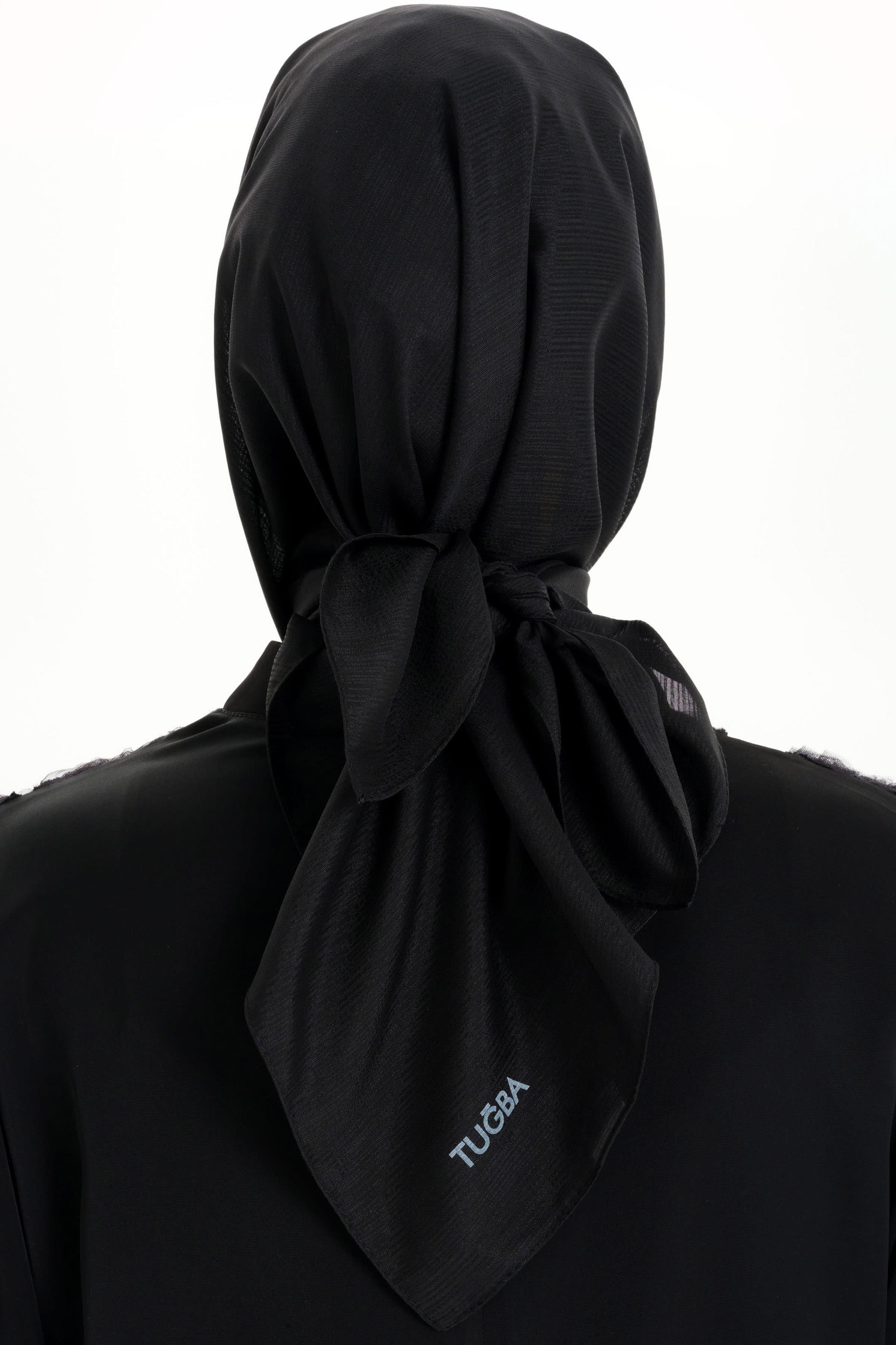 Şifon Eşarp - Siyah TUGBA