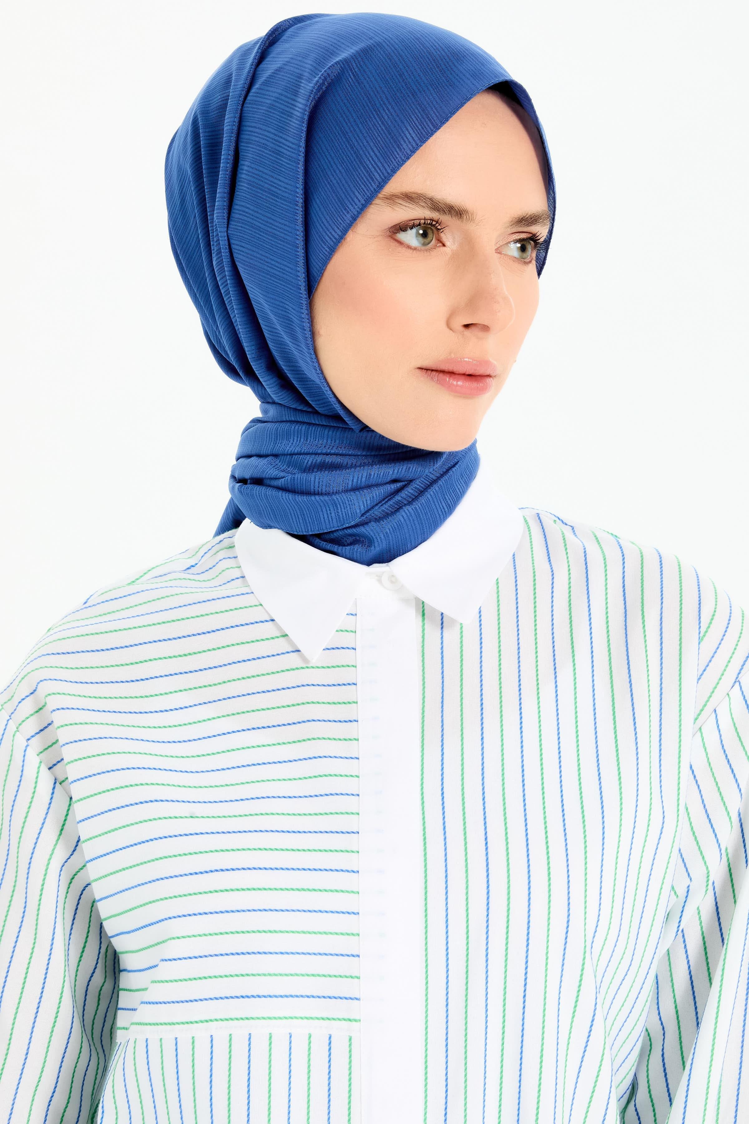 Şifon Şal - Mavi TUGBA