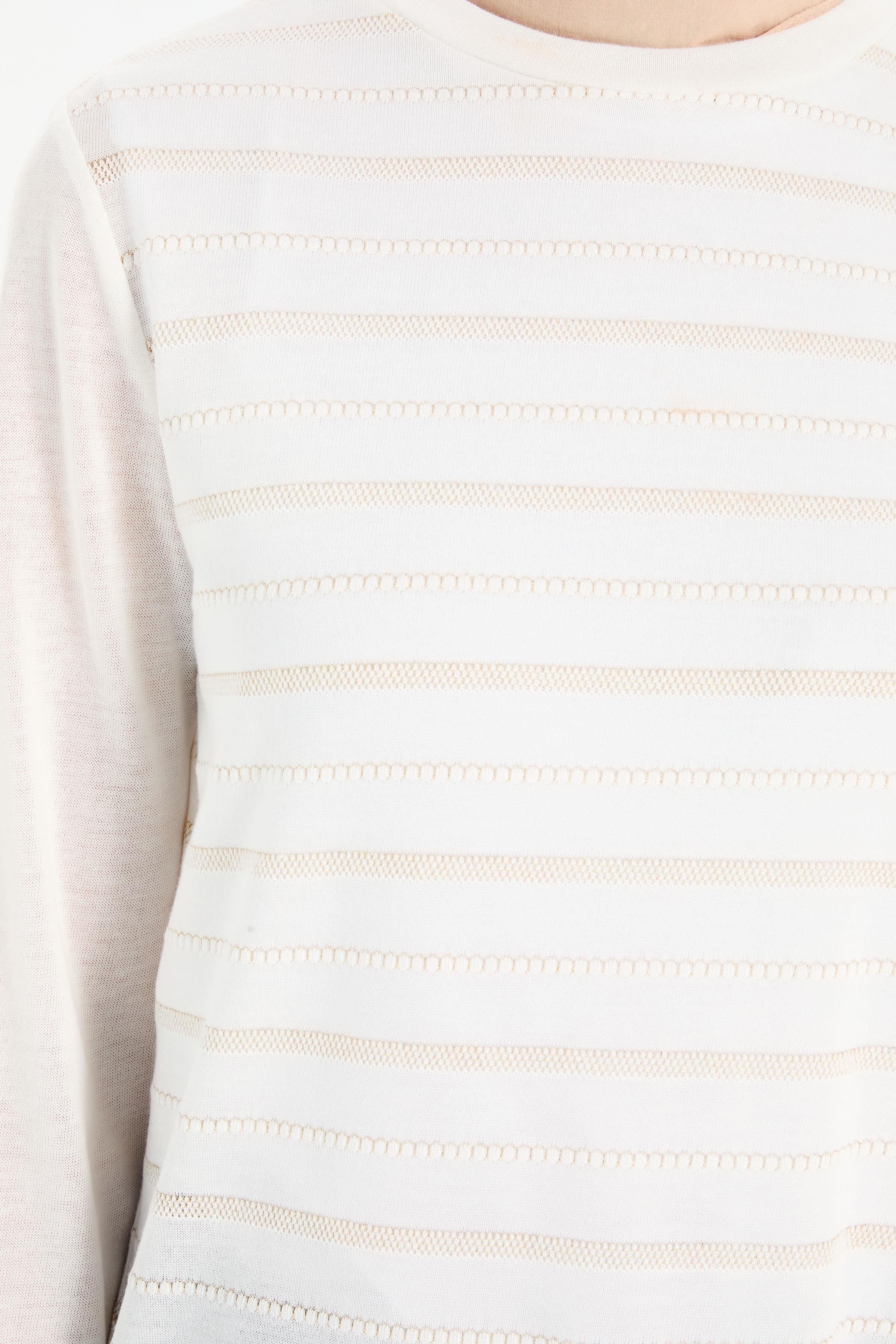 Sim İpli İnce Triko Tunik - Ekru TUGBA