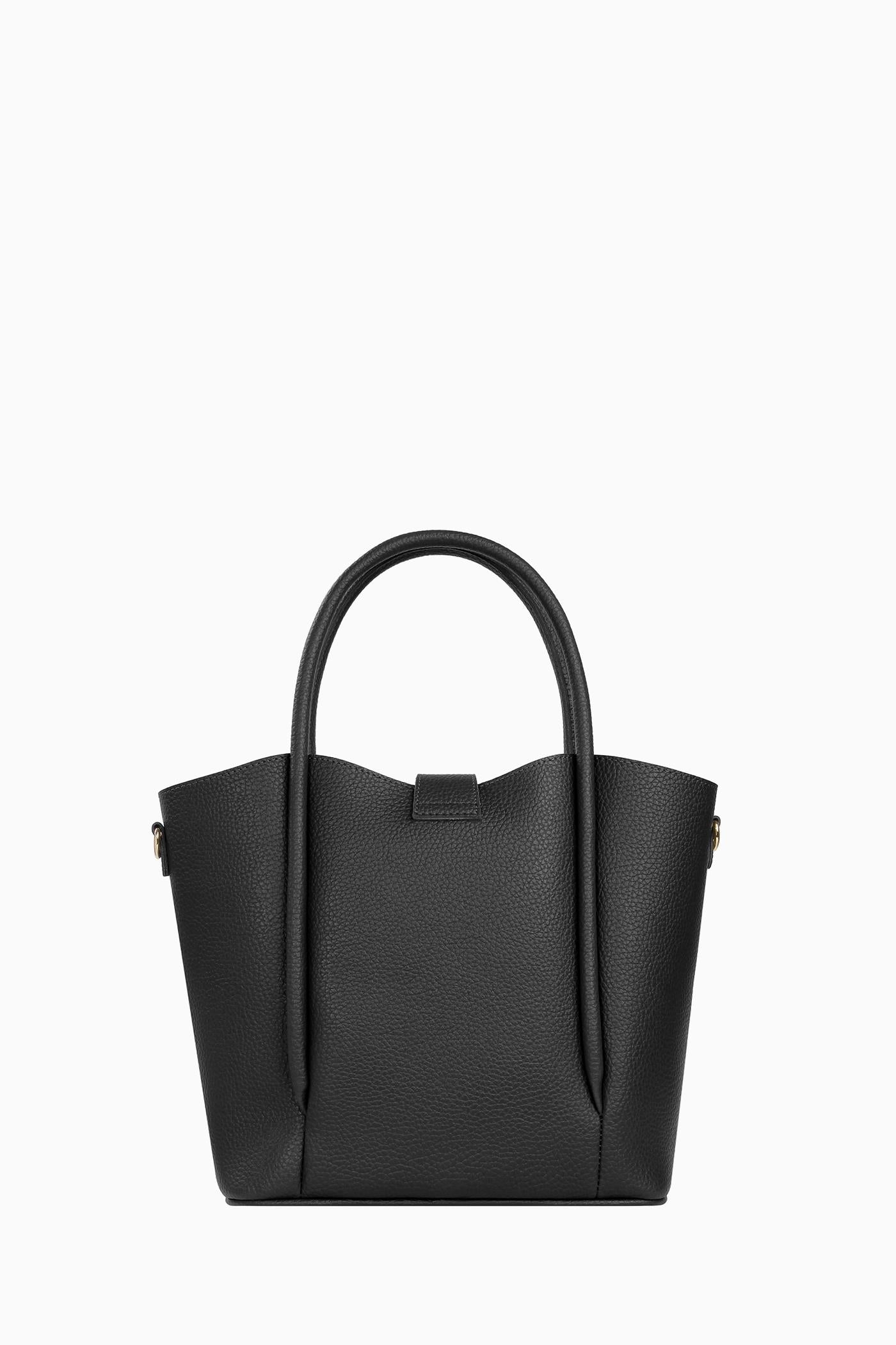 İkili Şerit Detaylı Çanta - Siyah TUGBA