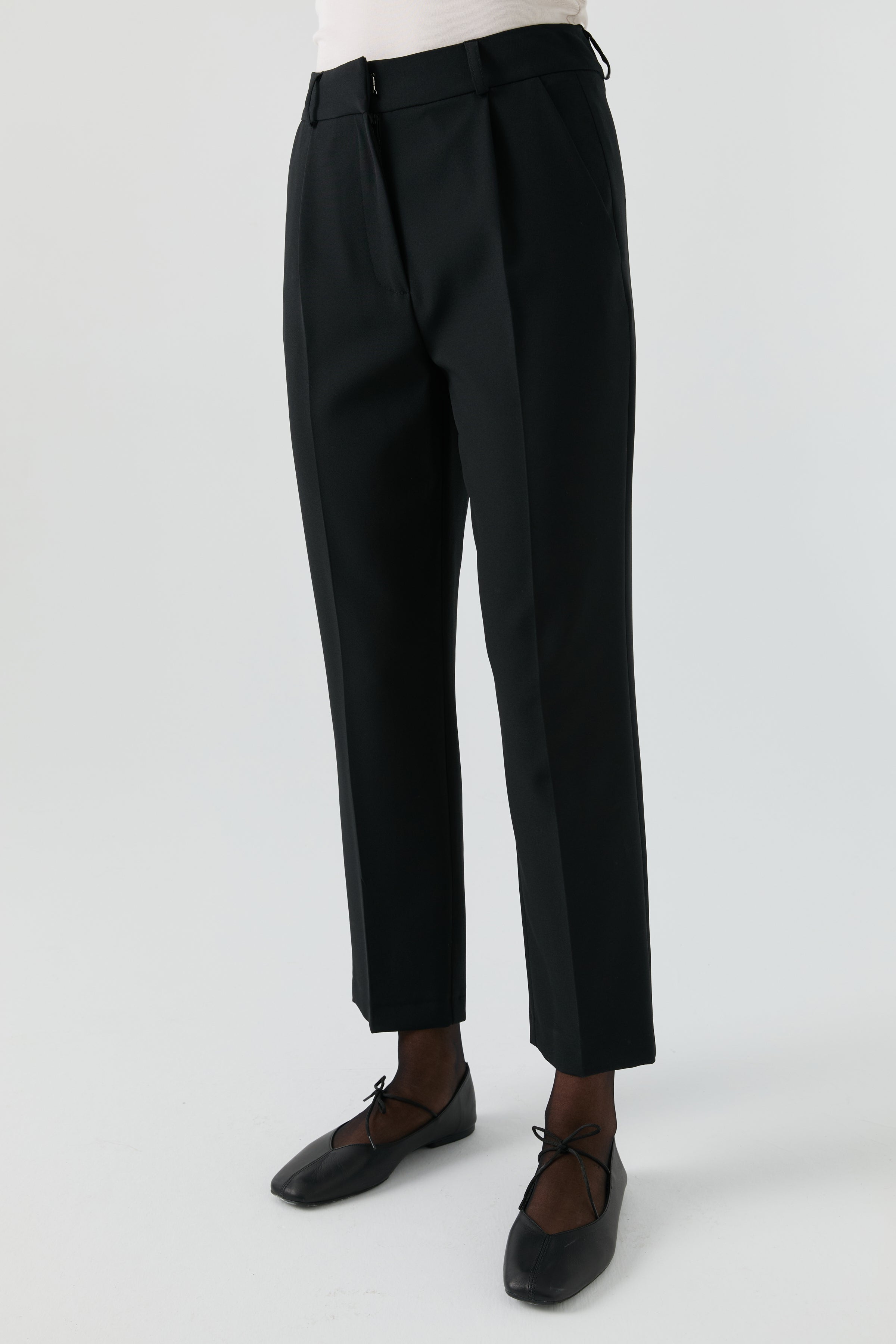 Tek Pile Basic Pantolon - Siyah TUGBA