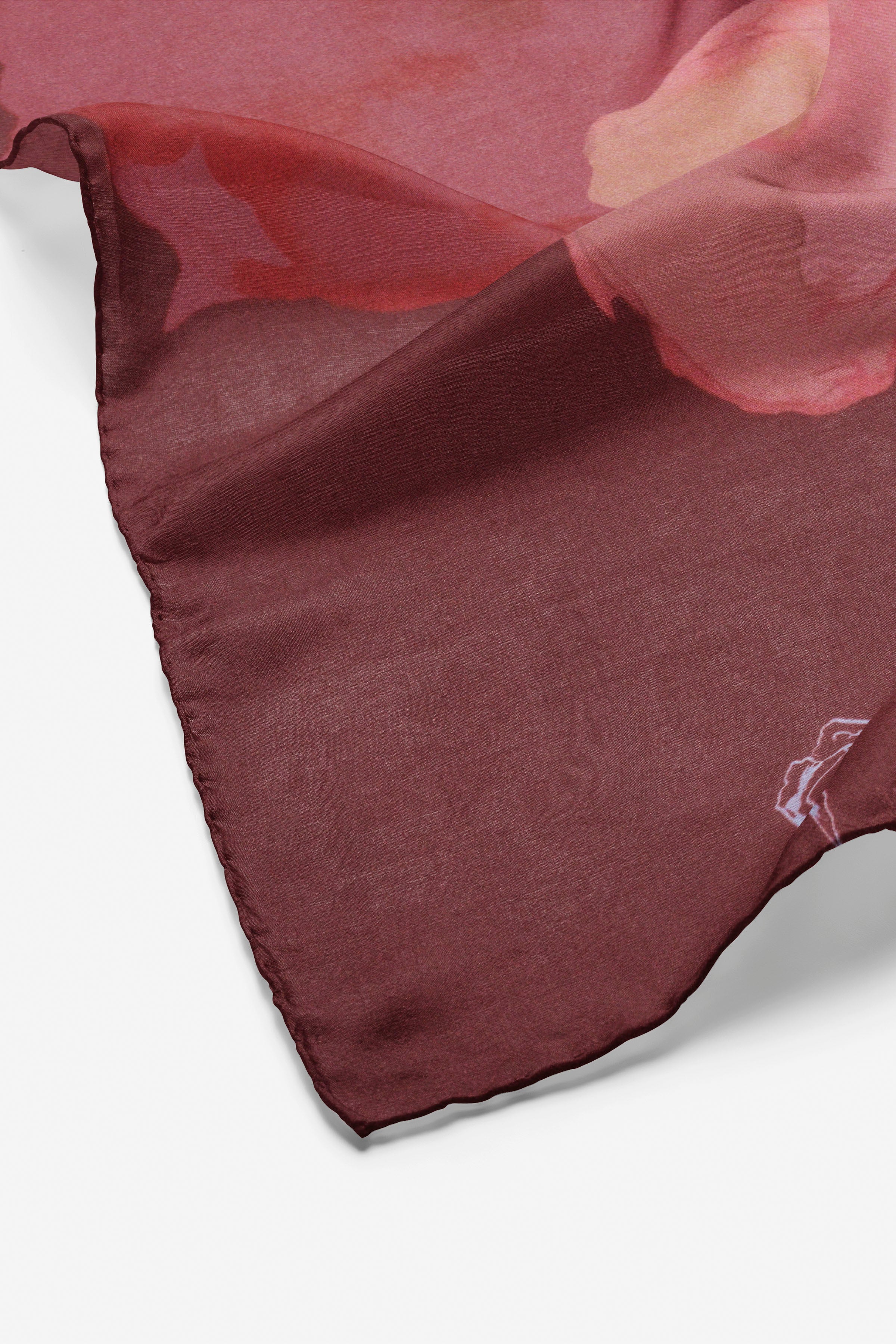 Süregan Twill İpek Eşarp - Bordo TUGBA