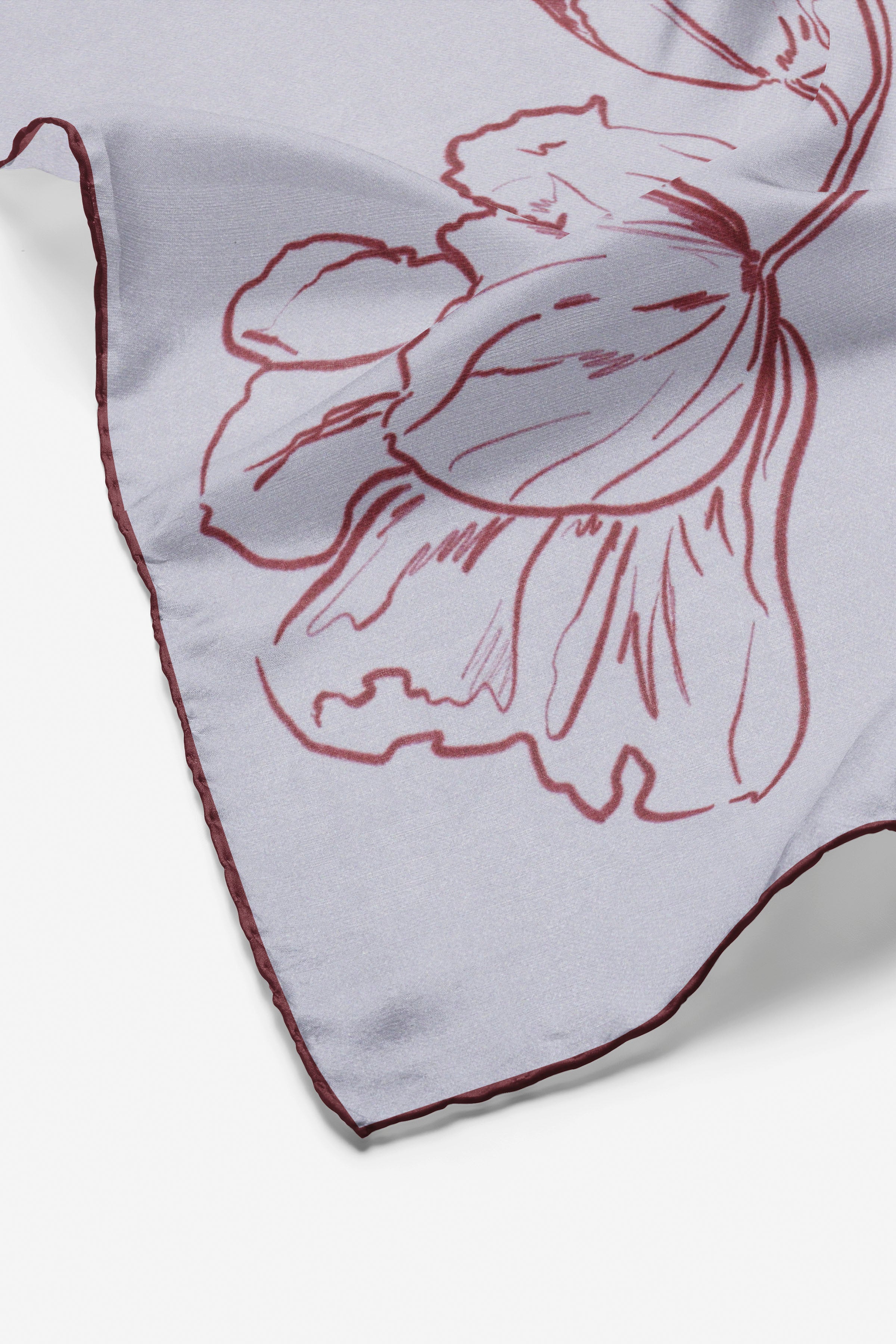 Süregan Twill İpek Eşarp - İndigo TUGBA