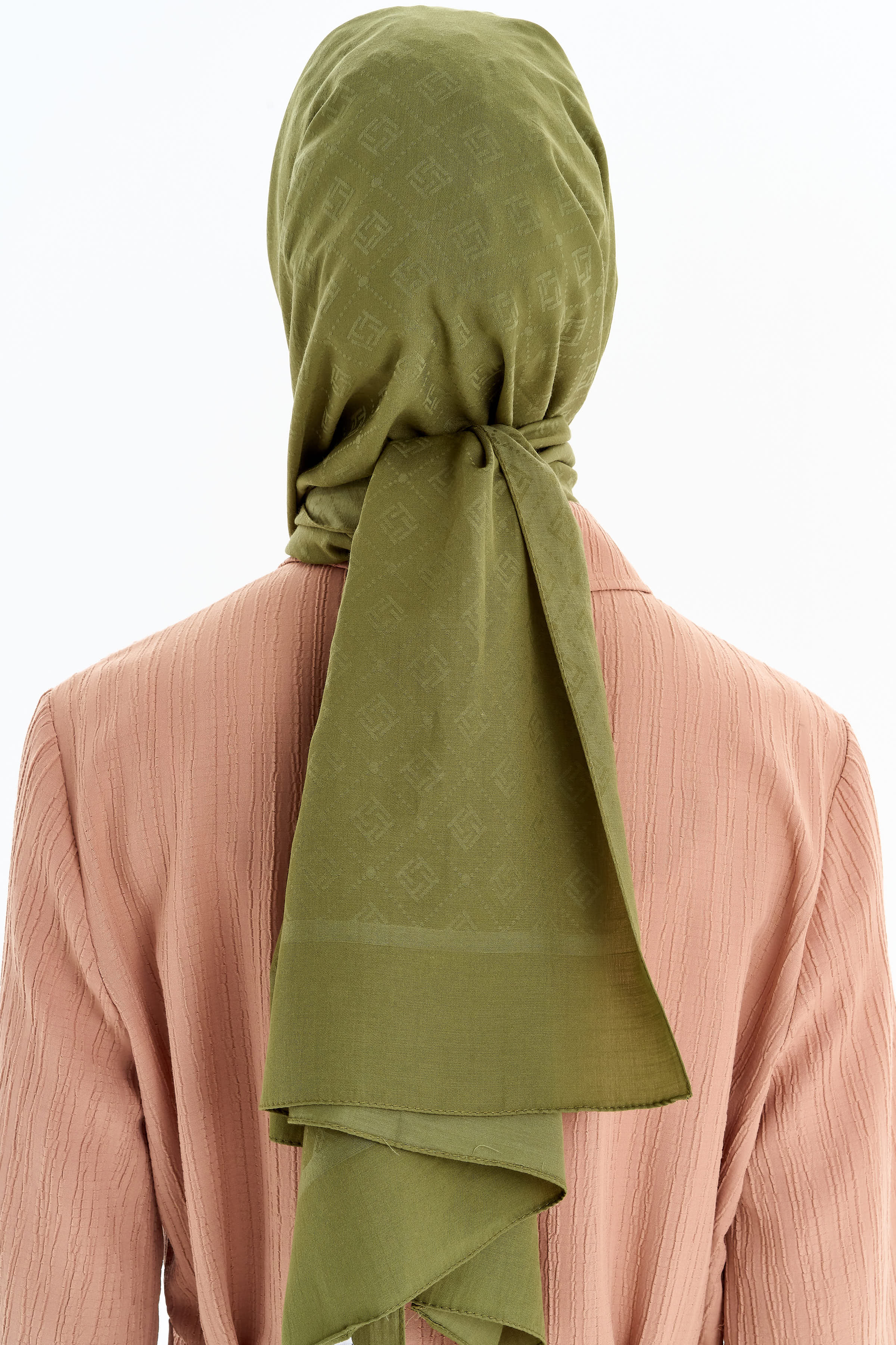 T Logo Pamuk Şal - Haki TUGBA