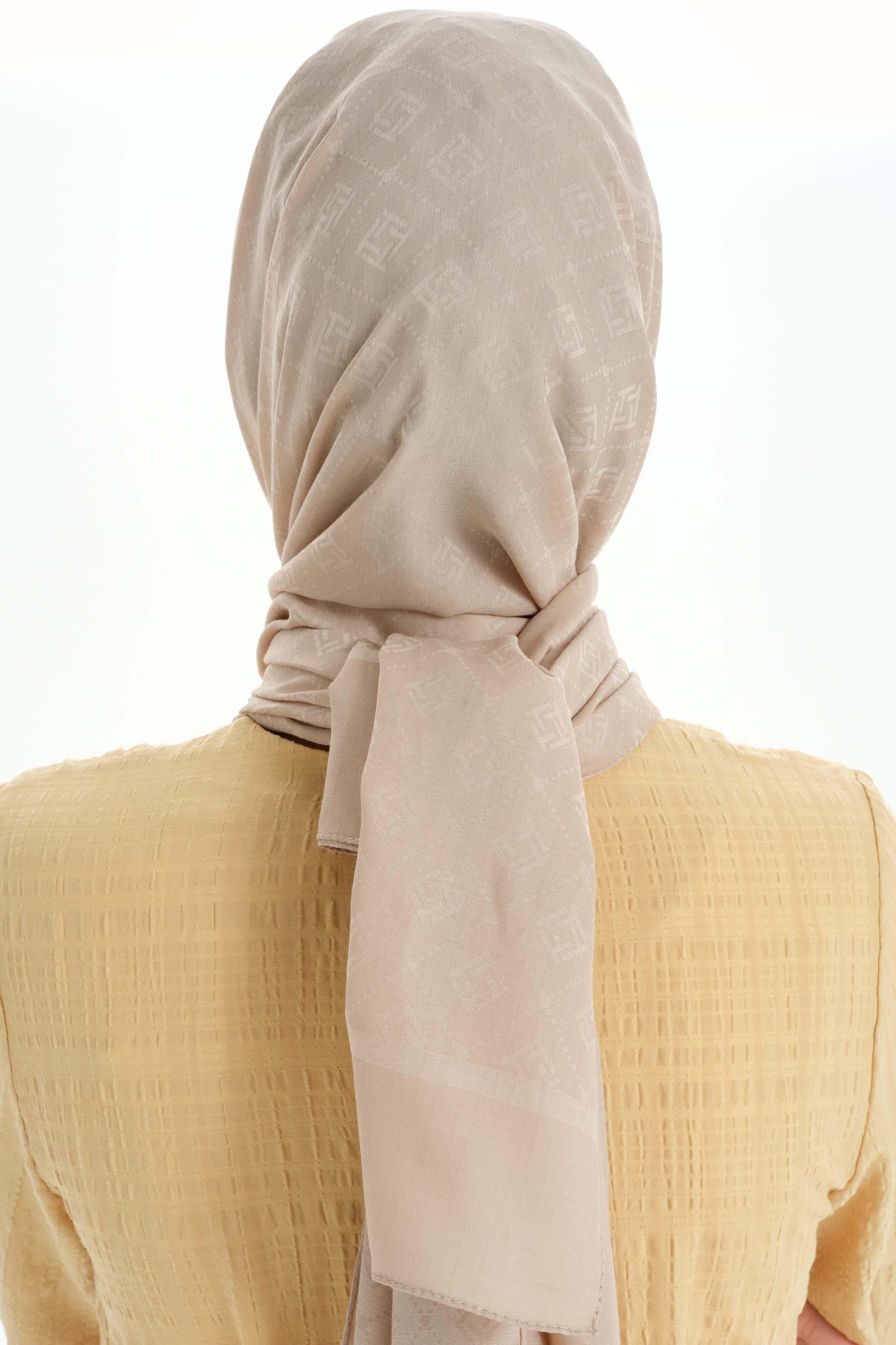 T Logo Pamuk Şal - Taş TUGBA