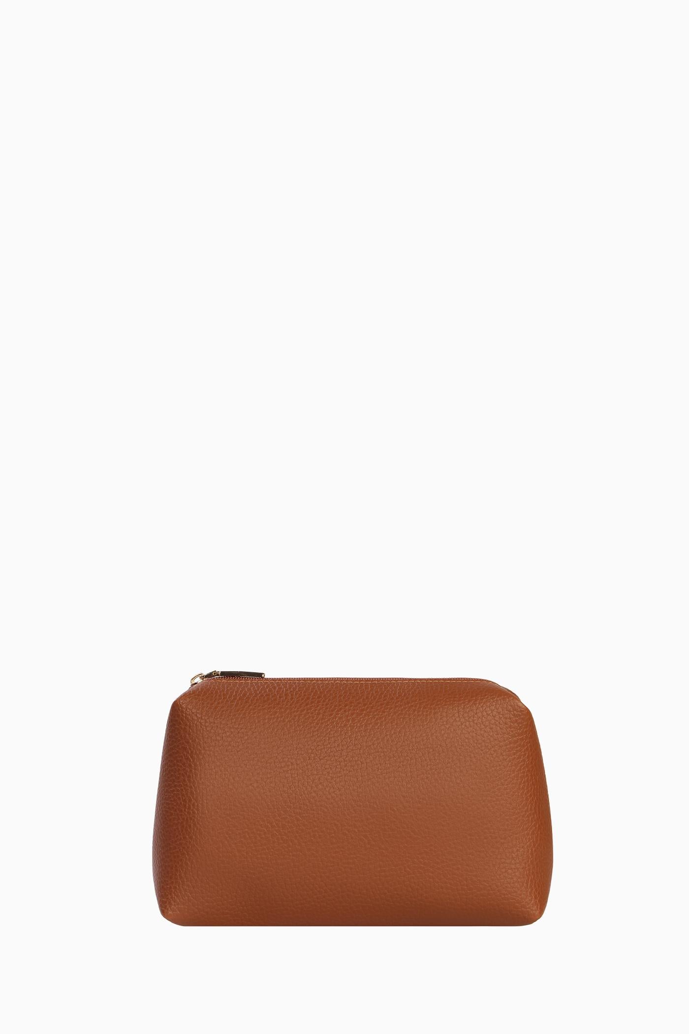 İkili Şerit Detaylı Çanta - Taba TUGBA