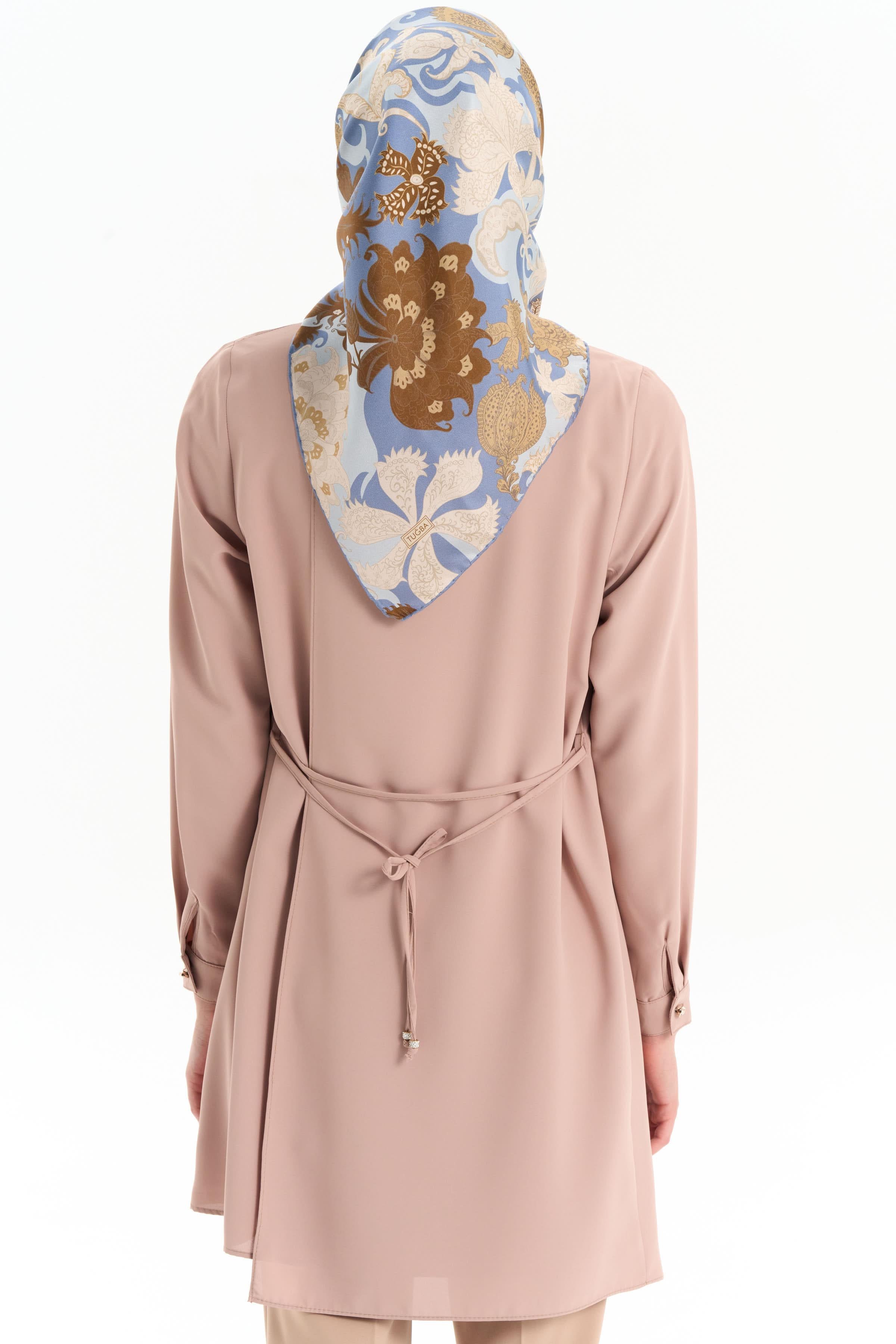 Taş Aksesuarlı Şık Tunik - Camel TUGBA