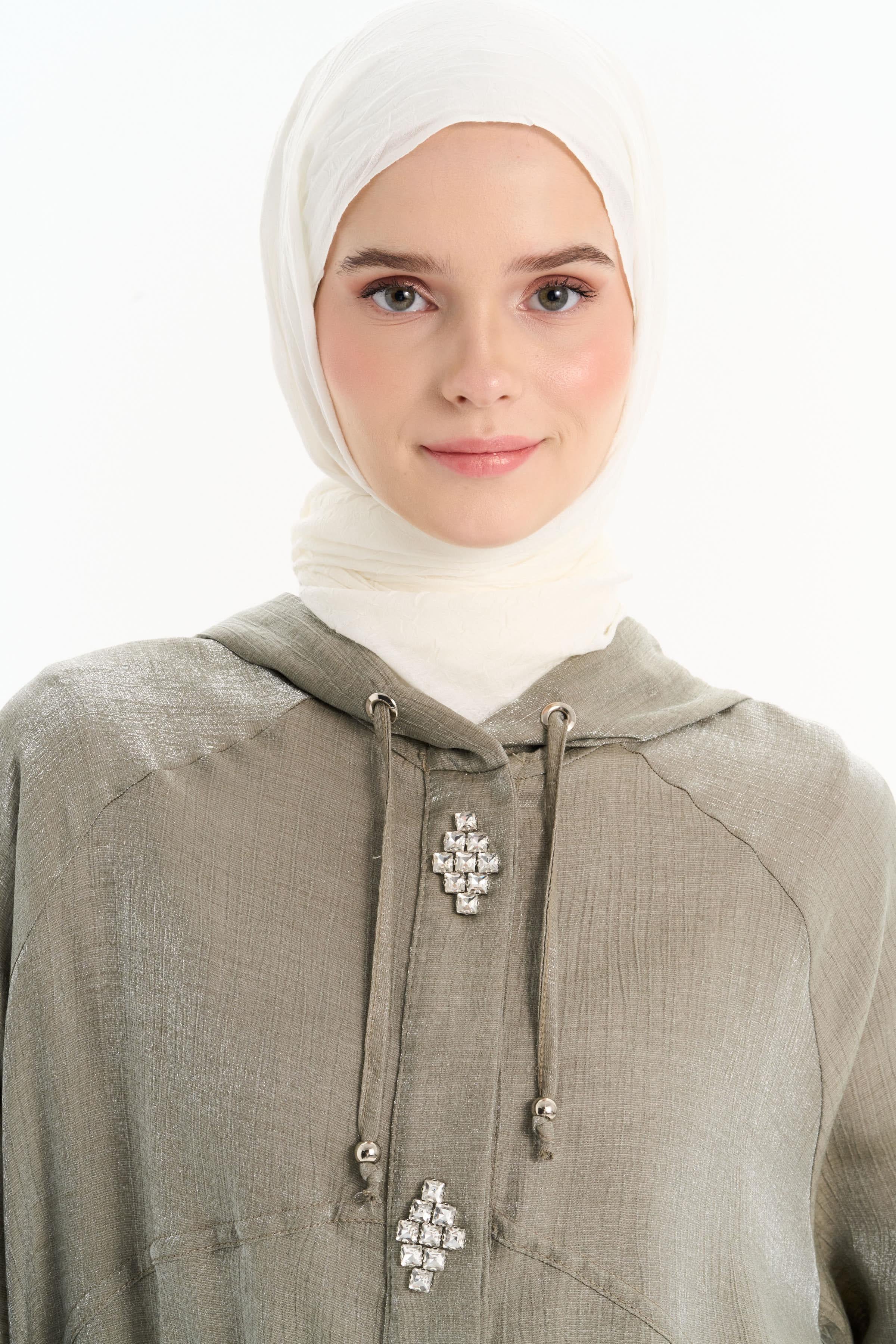 Taş Detaylı Tunik Pantolon Takım - Yeşil TUGBA