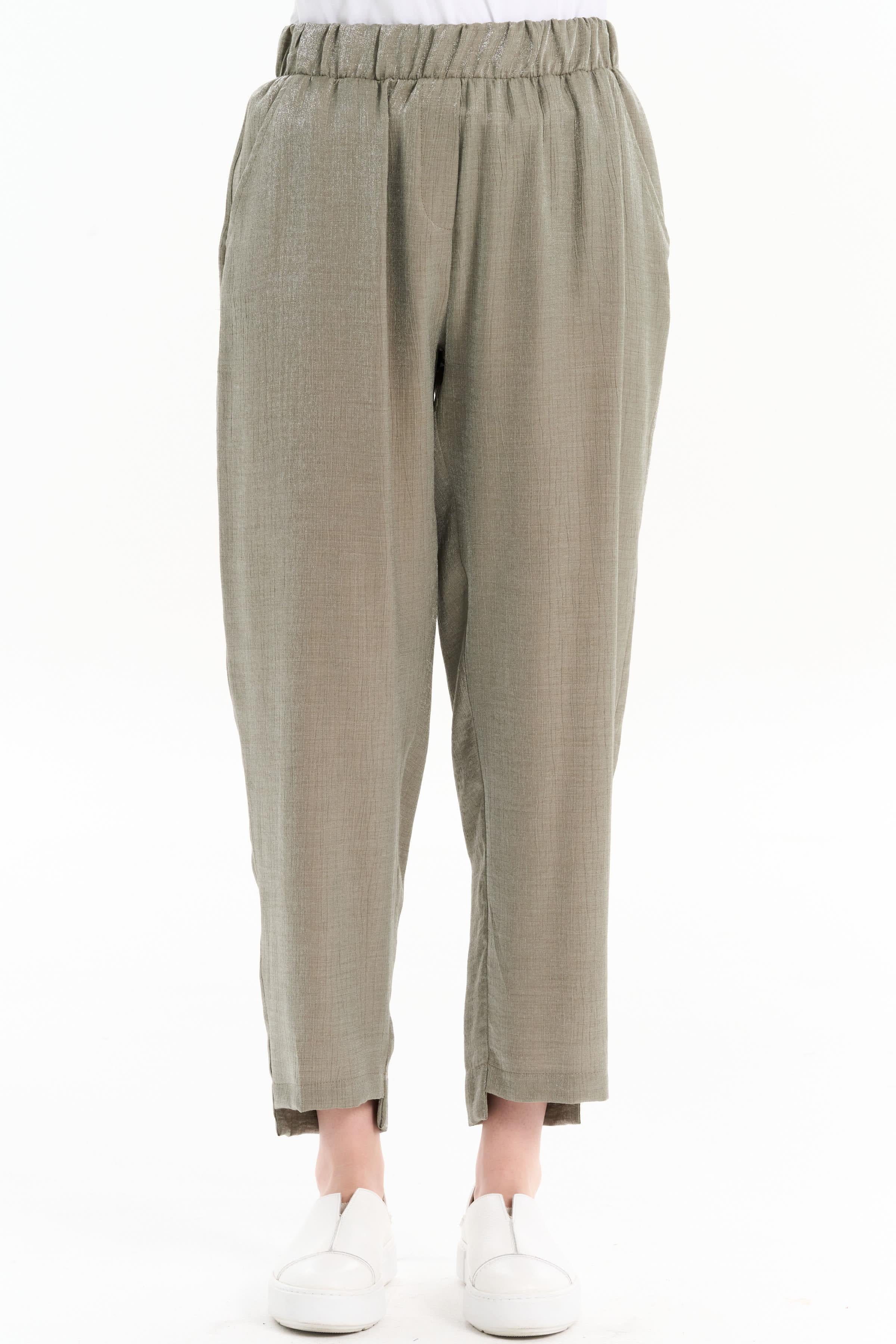 Taş Detaylı Tunik Pantolon Takım - Yeşil TUGBA