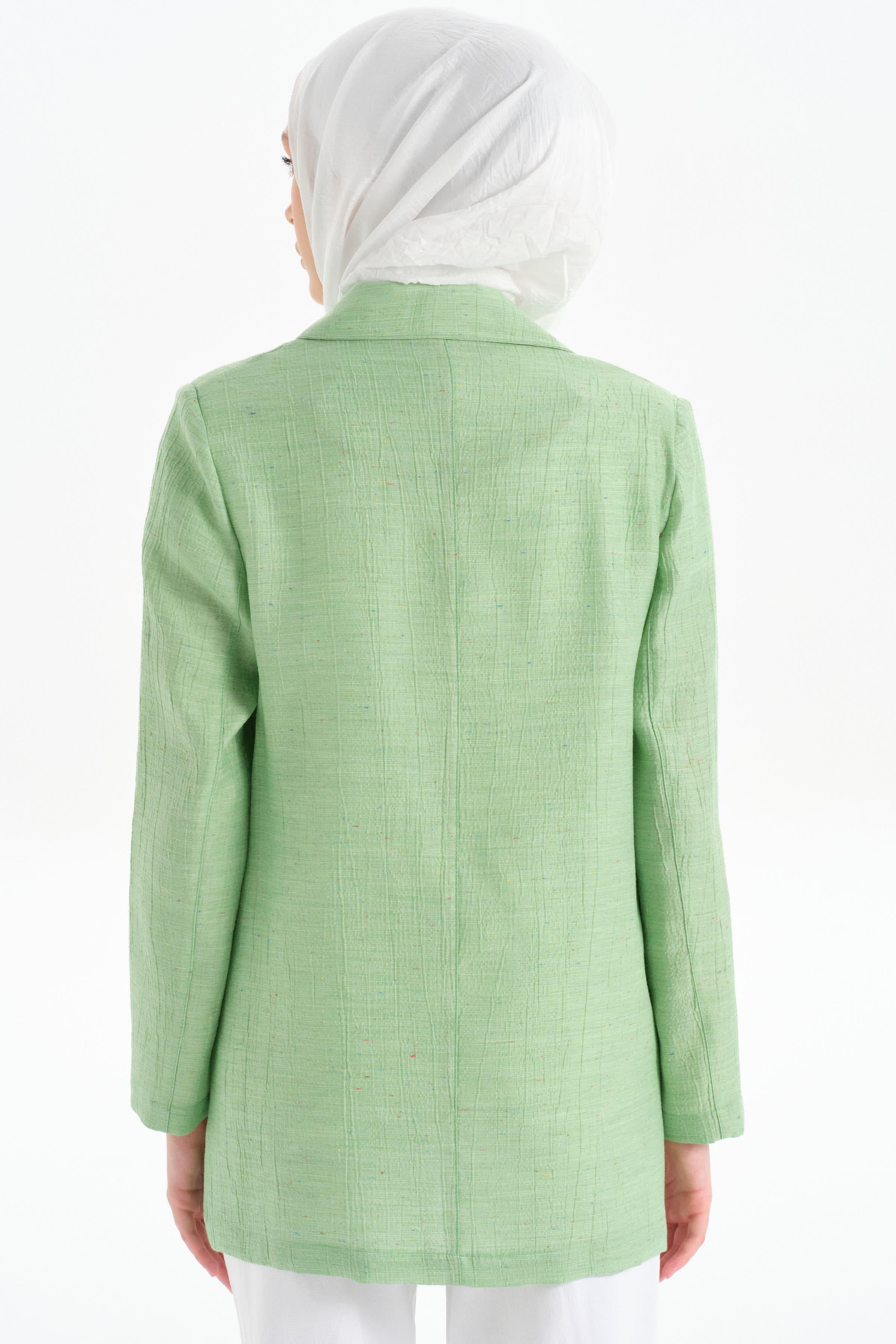 Tek Düğmeli Ceket - Açık Yeşil TUGBA