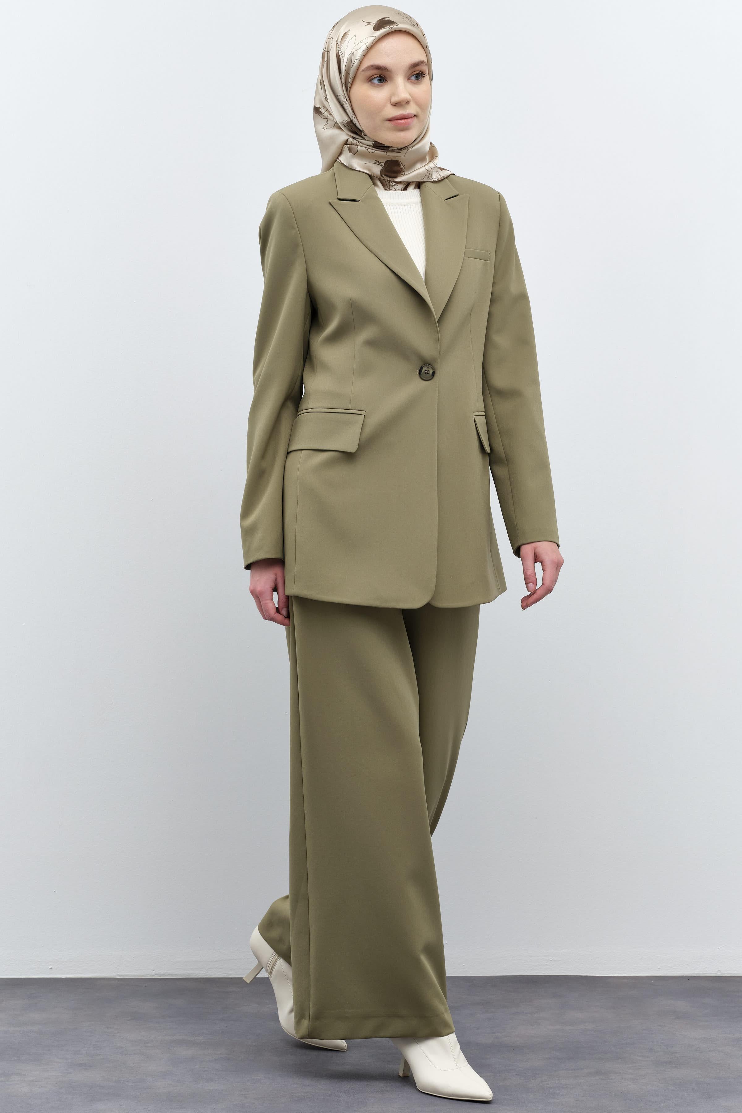 Tek Düğmeli Ceket Pantolon Takım - Çağla TUGBA