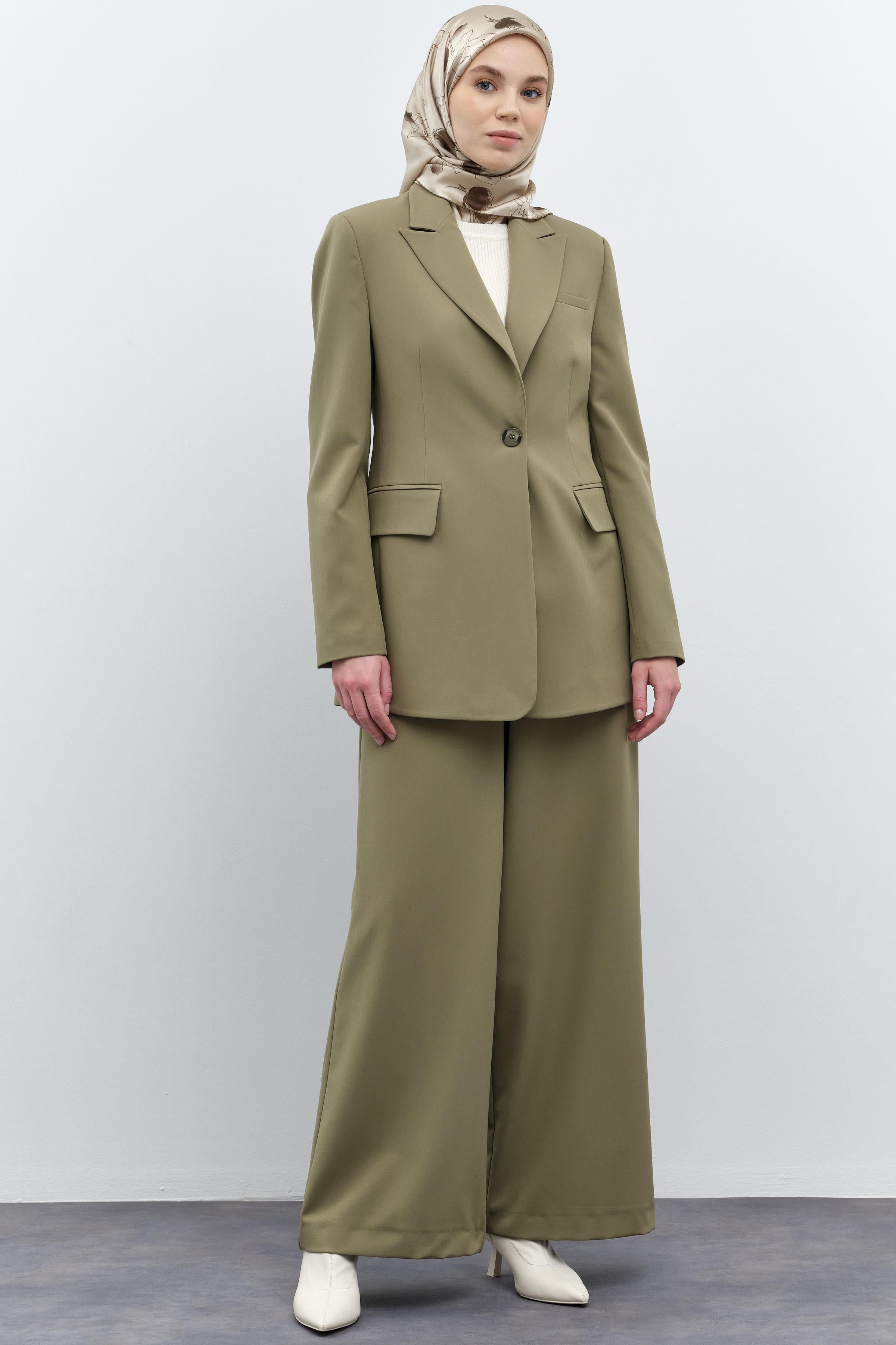 Tek Düğmeli Ceket Pantolon Takım - Çağla TUGBA