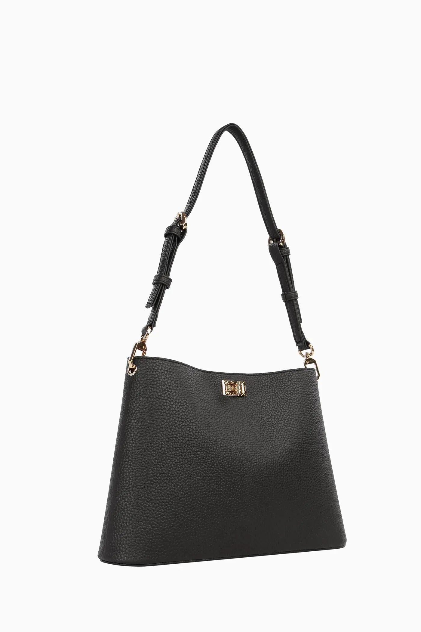 Tek Kulplu Kilit Çanta - Siyah TUGBA