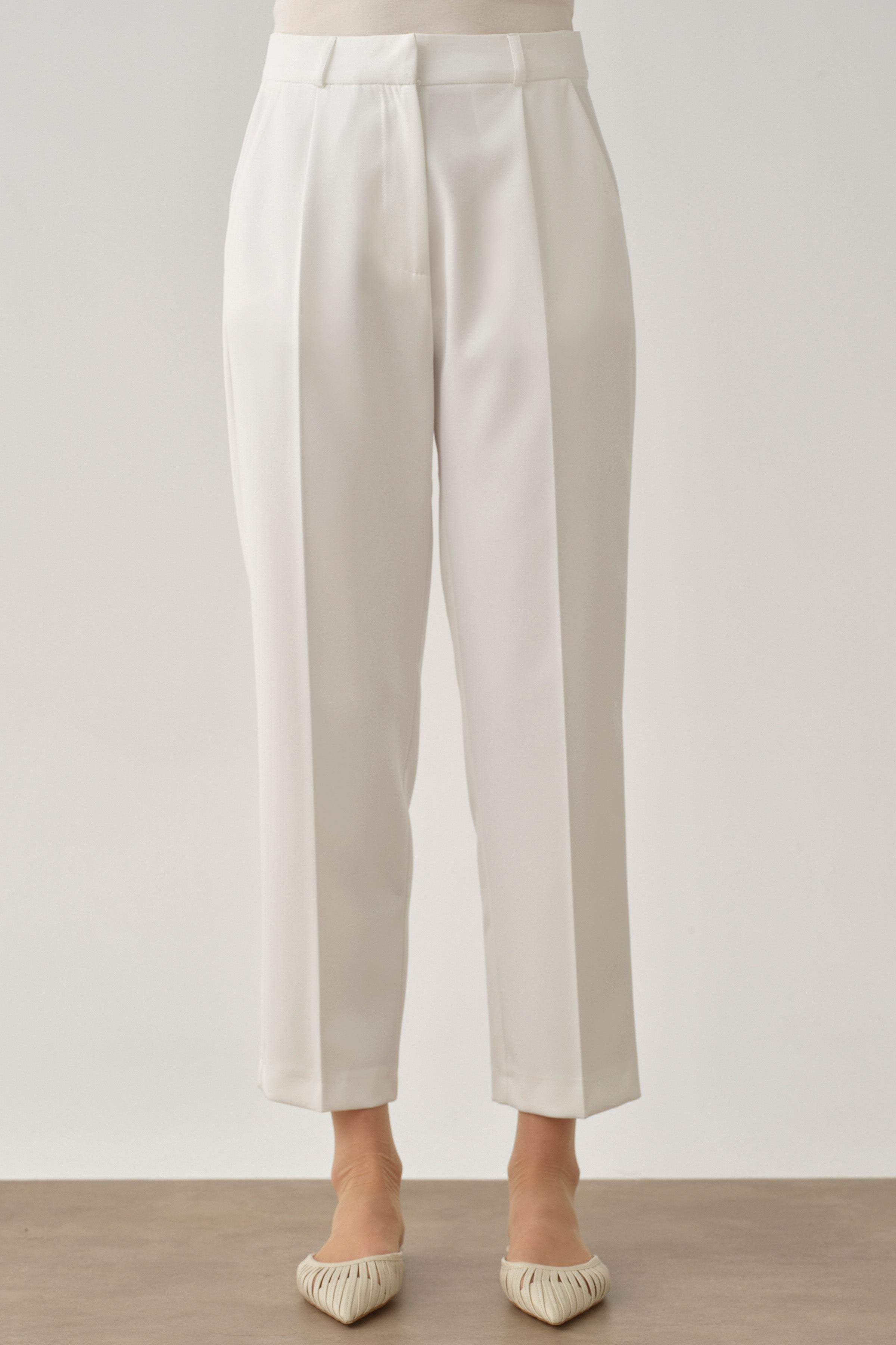 Tek Pile Basic Pantolon - Ekru TUGBA