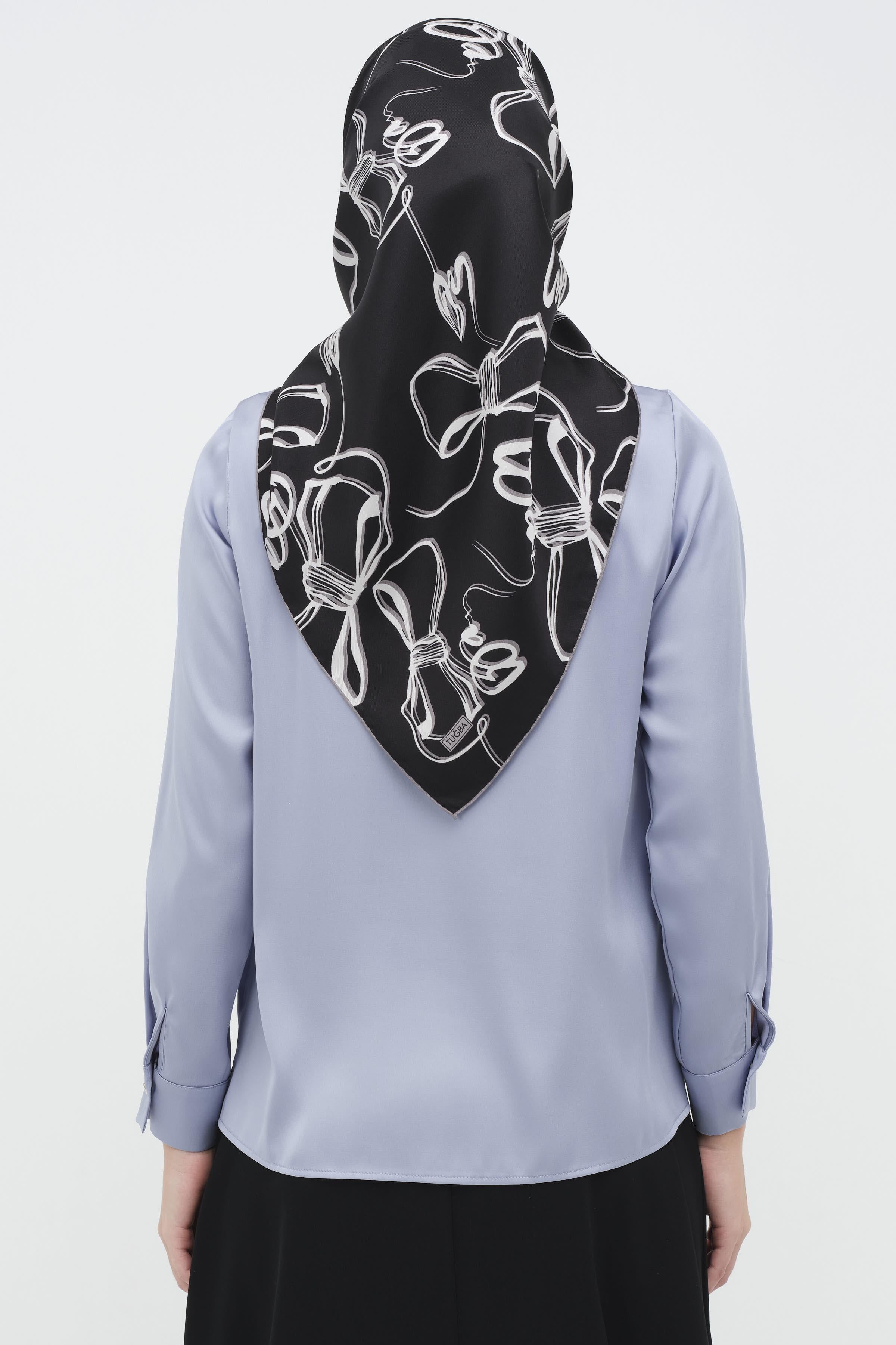 Ters Gizli Patlı Pileli Gömlek - Mavi TUGBA