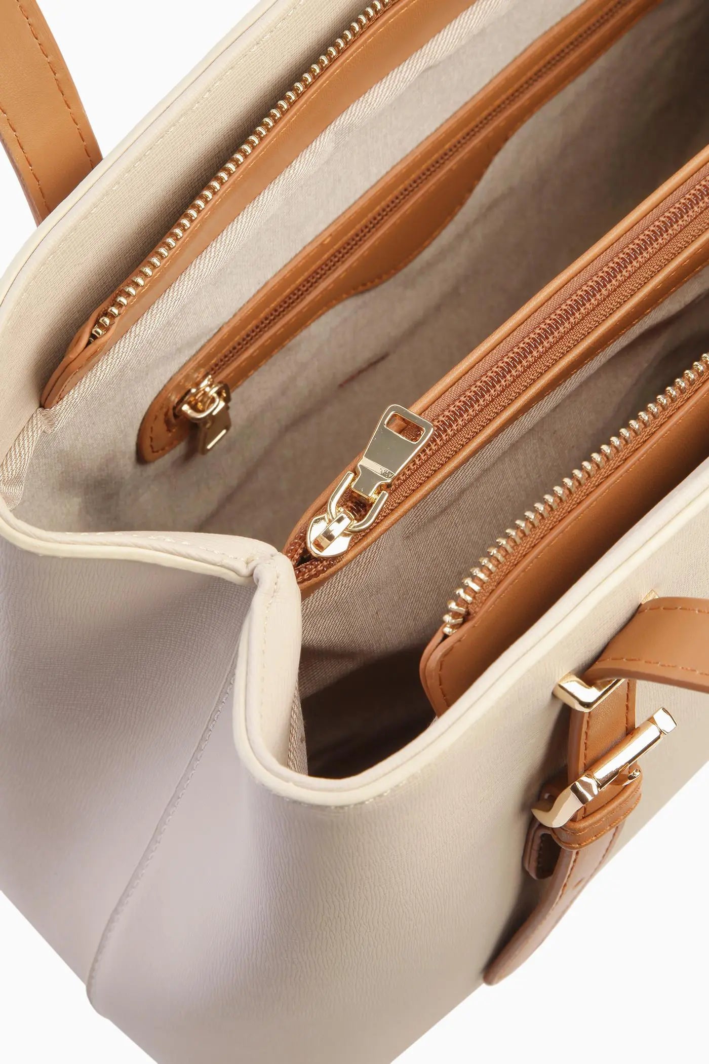 Tokalı Tote Çanta - Bej TUGBA