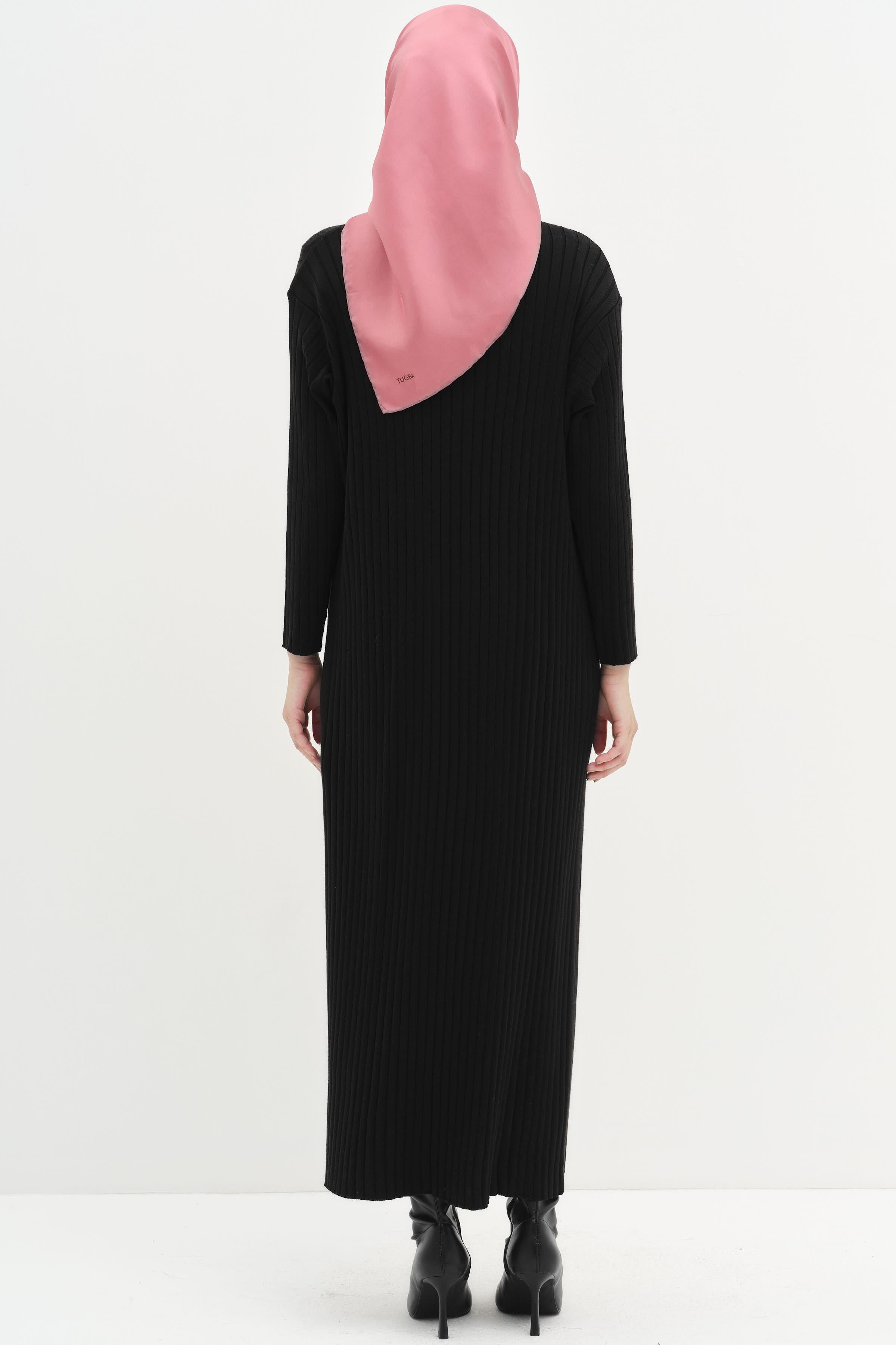 Triko Elbise Takım - Siyah TUGBA