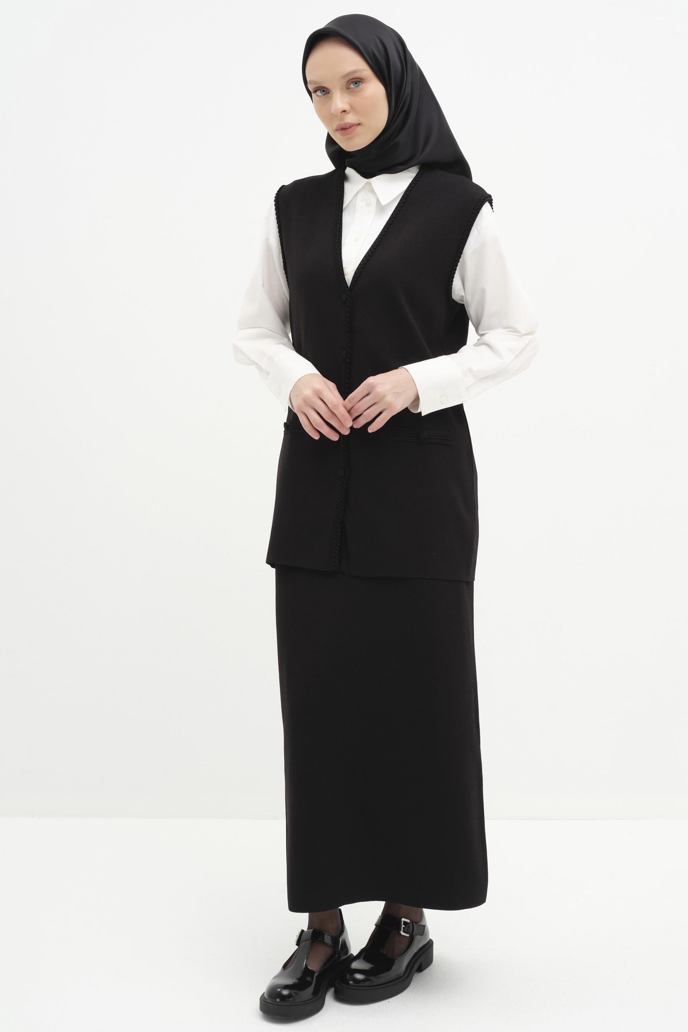 Triko Kalem Etek - Siyah TUGBA