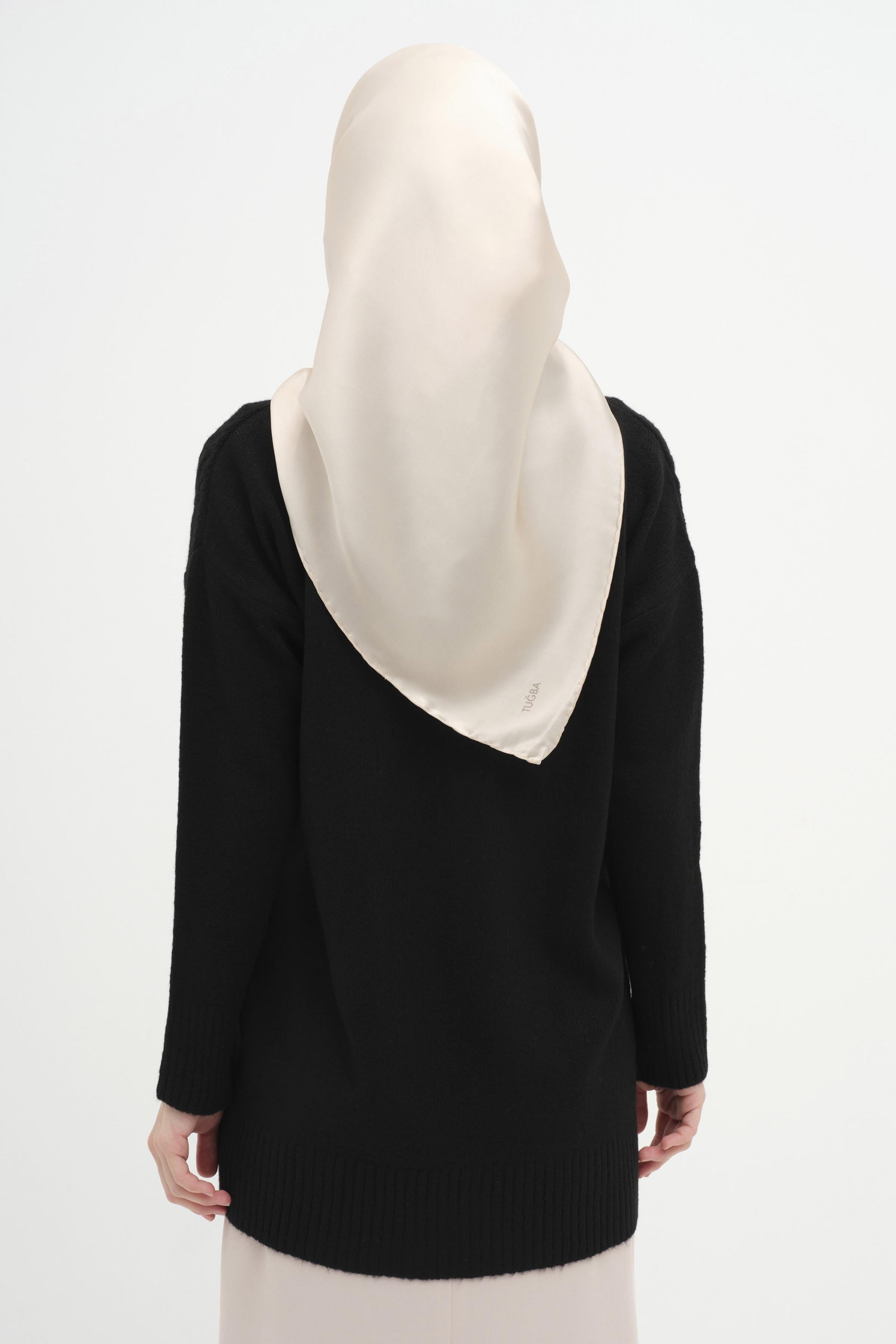 Örgü Desen Triko Tunik - Siyah TUGBA