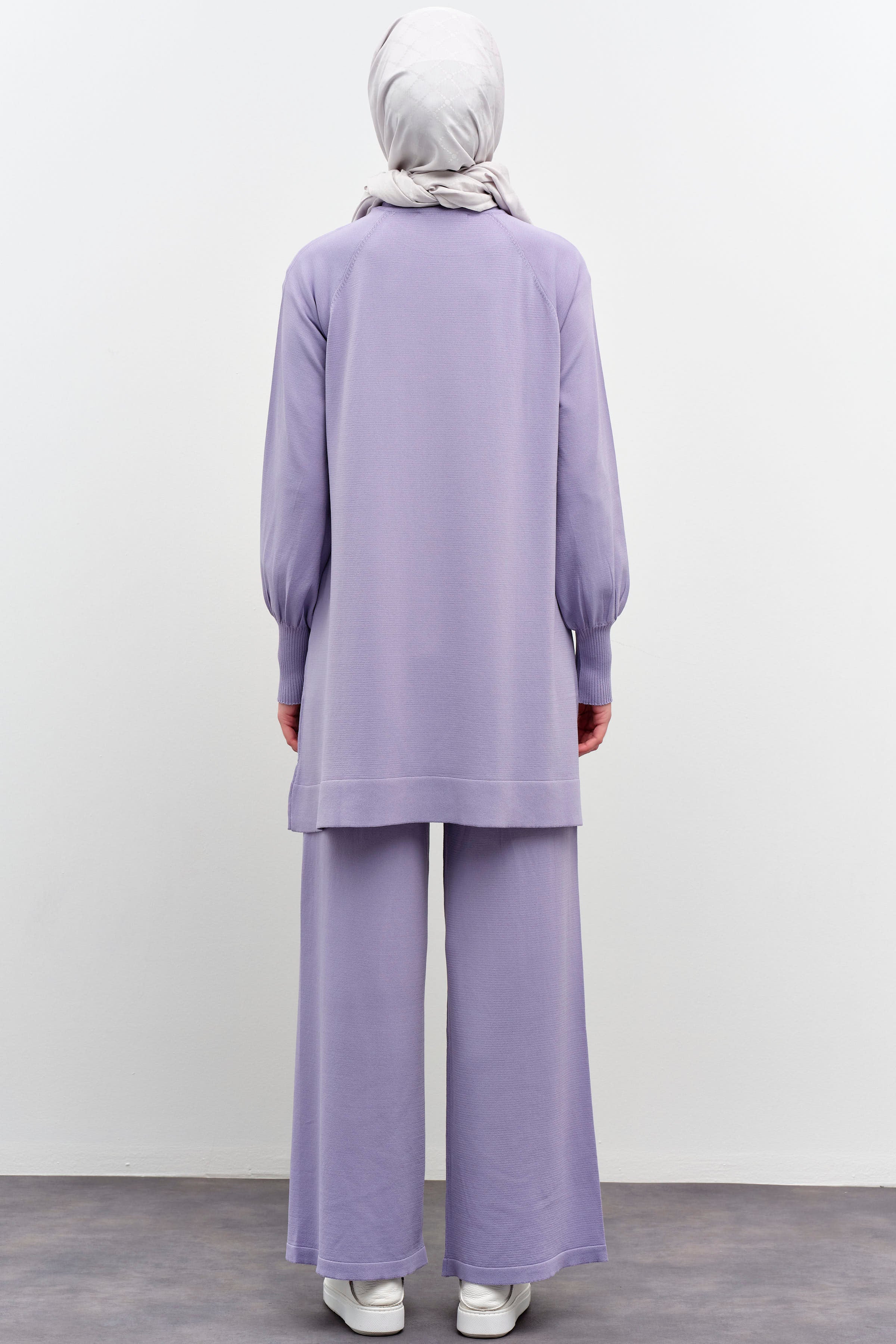 Tunik Pantolon Triko Takım - Lila TUGBA