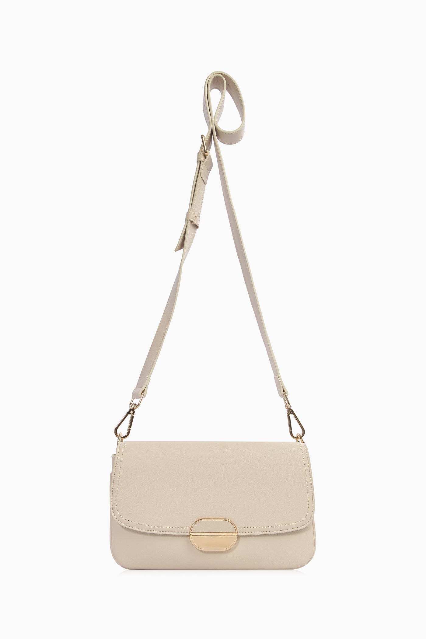 Üç Bölmeli Askılı Çanta - Bej TUGBA