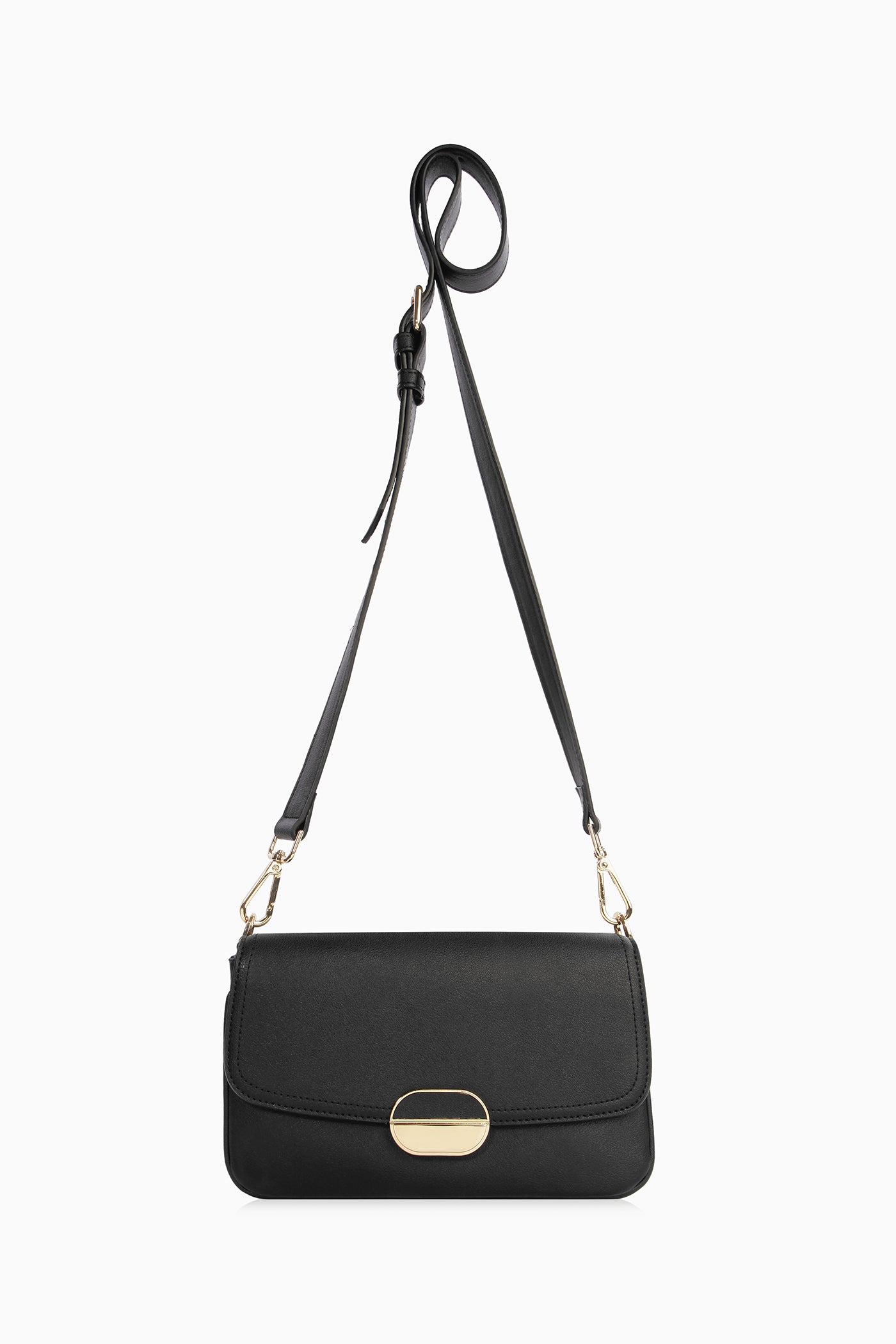 Üç Bölmeli Askılı Çanta - Siyah TUGBA