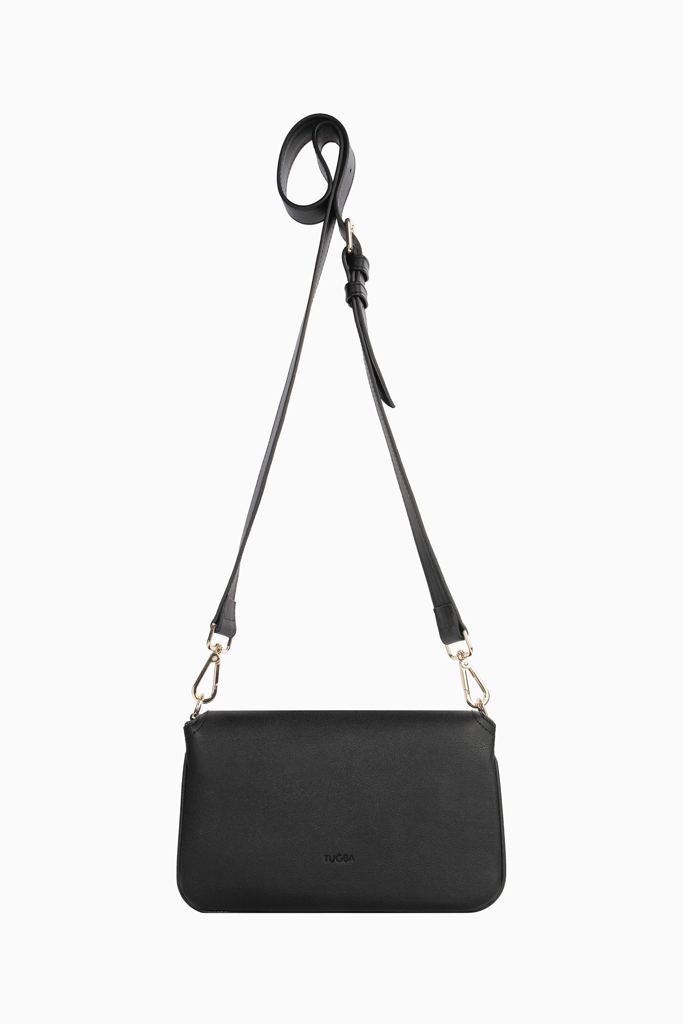 Üç Bölmeli Askılı Çanta - Siyah TUGBA