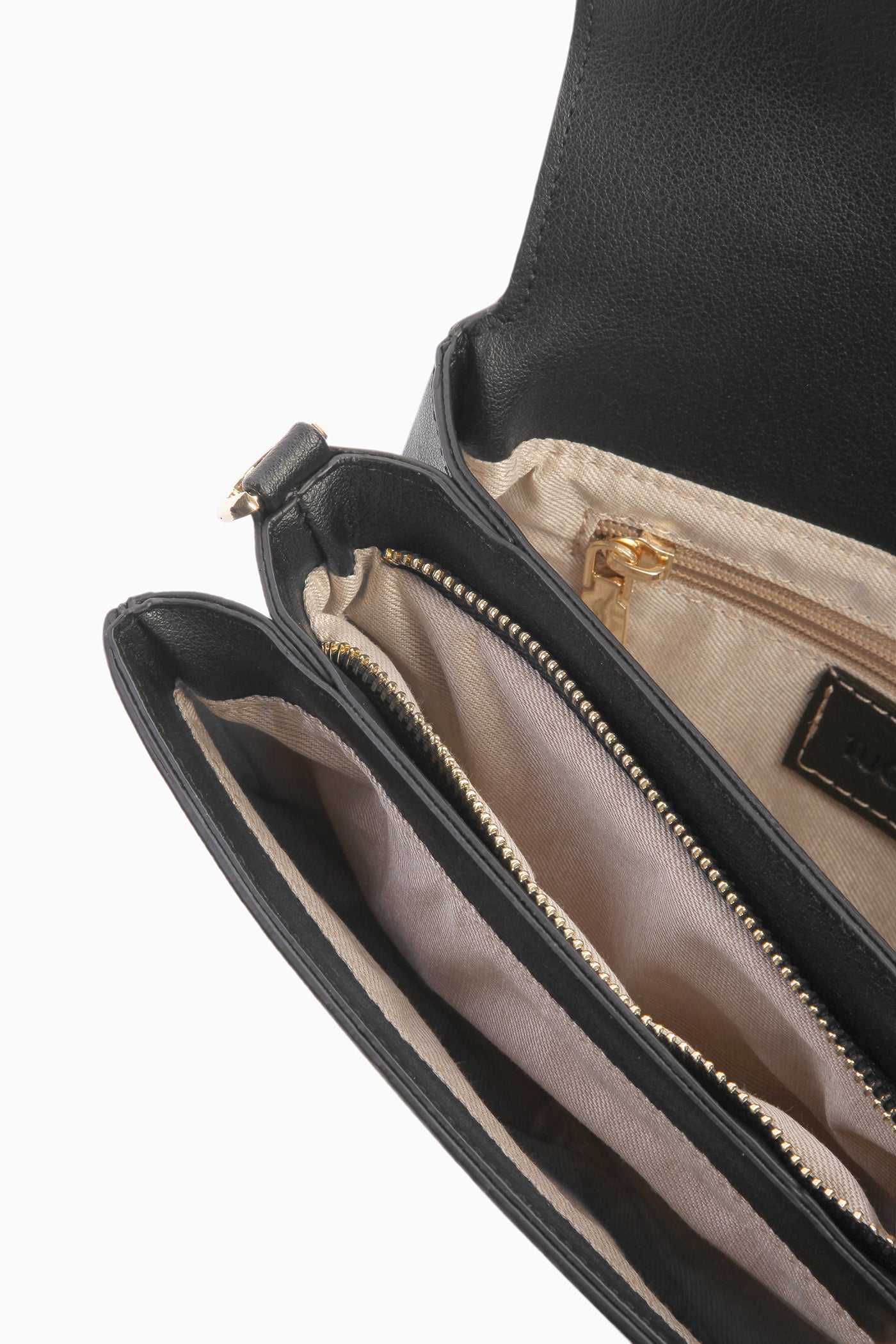 Üç Bölmeli Askılı Çanta - Siyah TUGBA