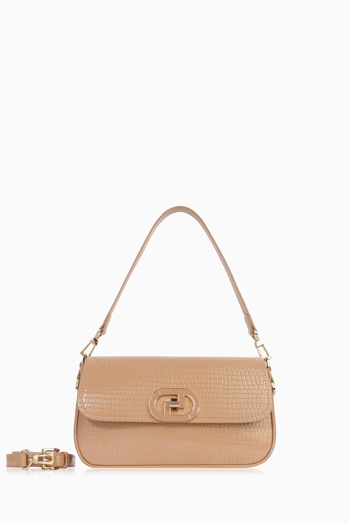 Üç Çeşit Kulplu Flap Çanta - Bej TUGBA