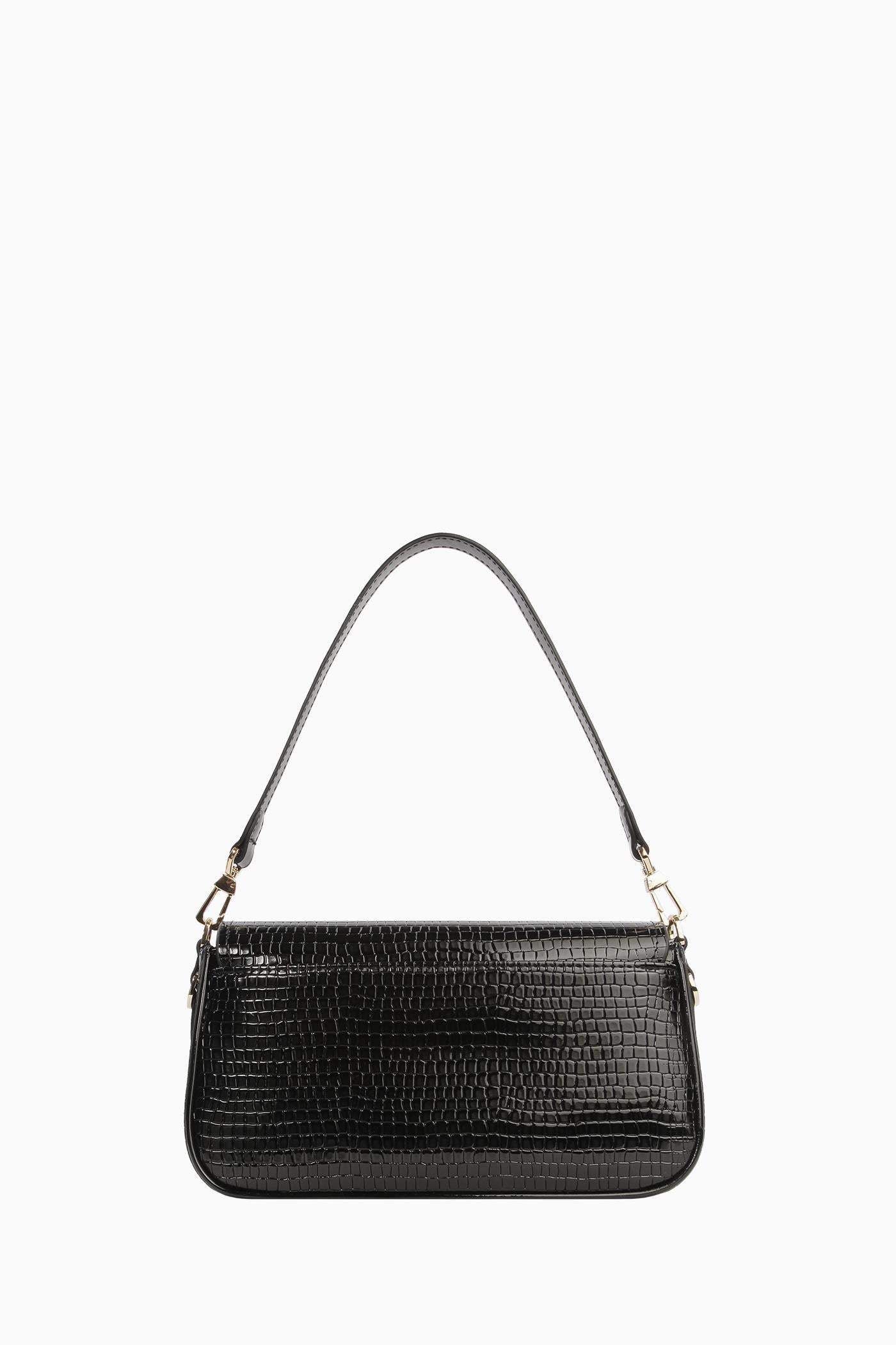 Üç Çeşit Kulplu Flap Çanta - Siyah TUGBA