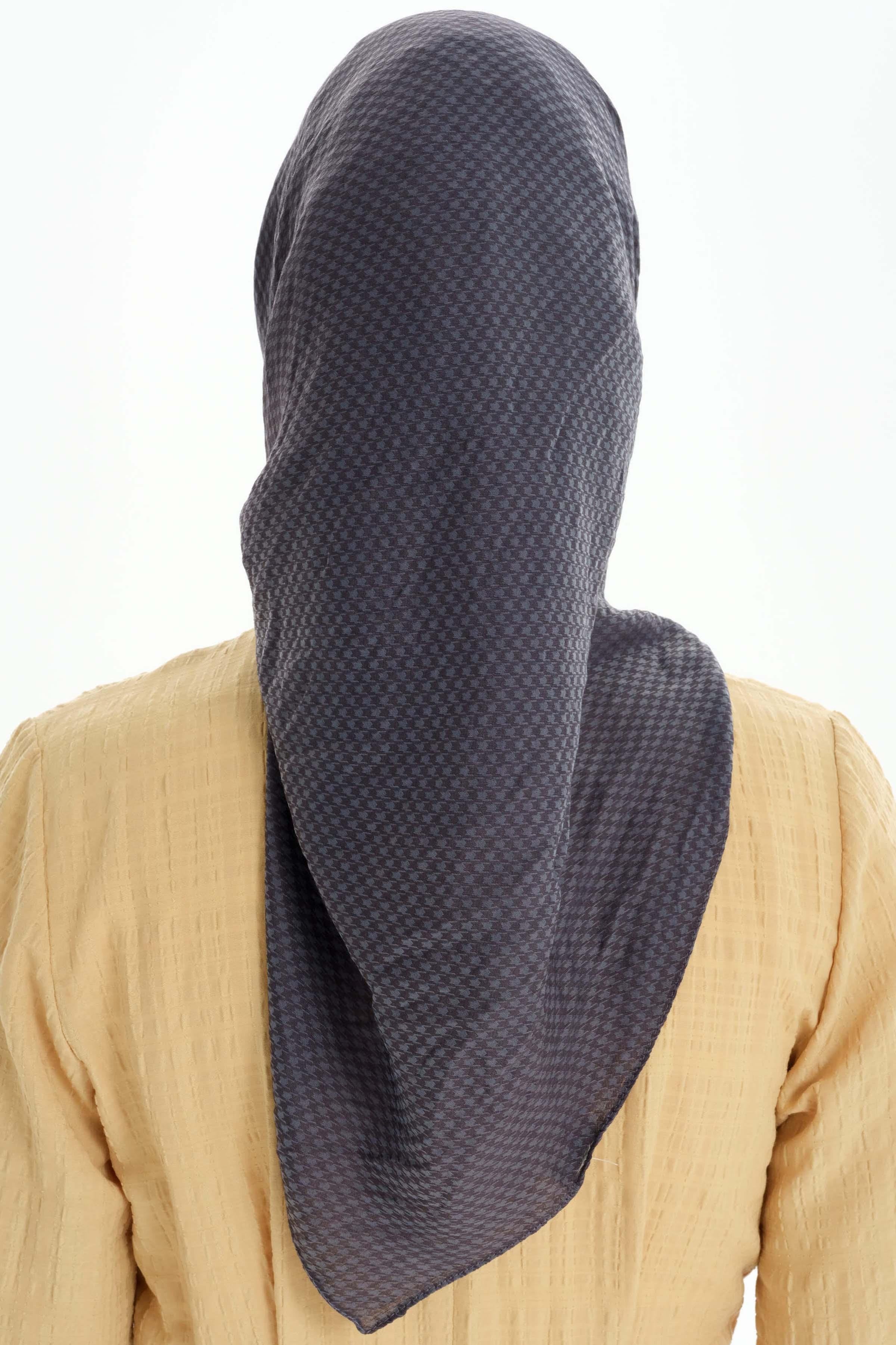 Kazayağı Desen Viskon Eşarp - Antrasit TUGBA