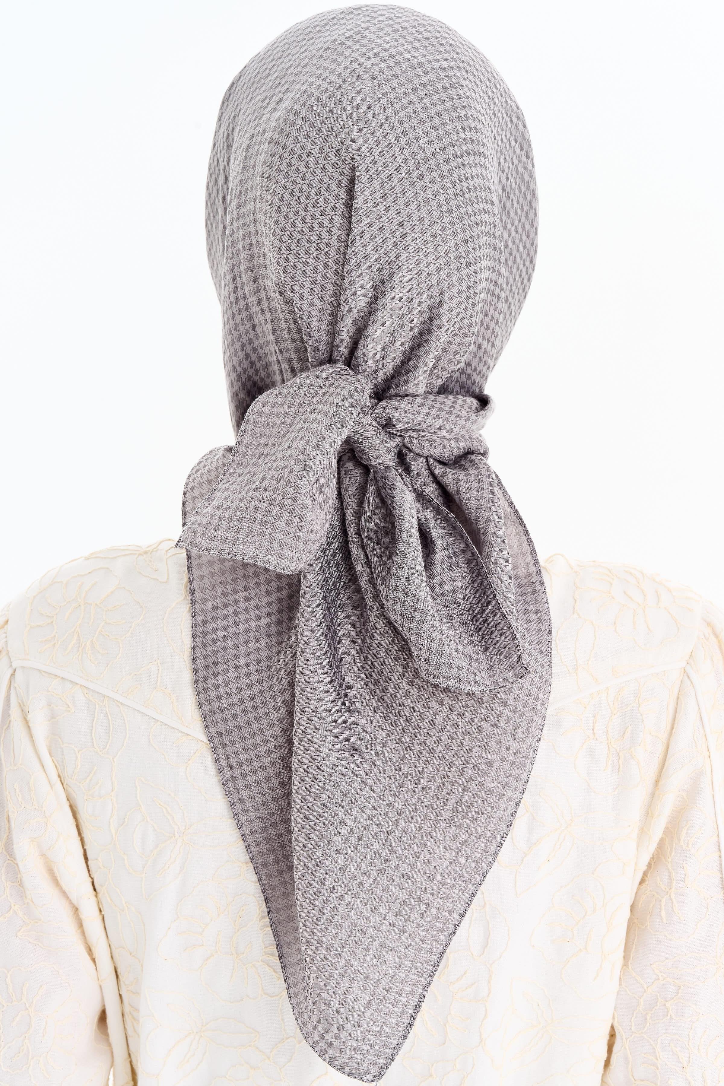 Kazayağı Desen Viskon Eşarp - Gri TUGBA