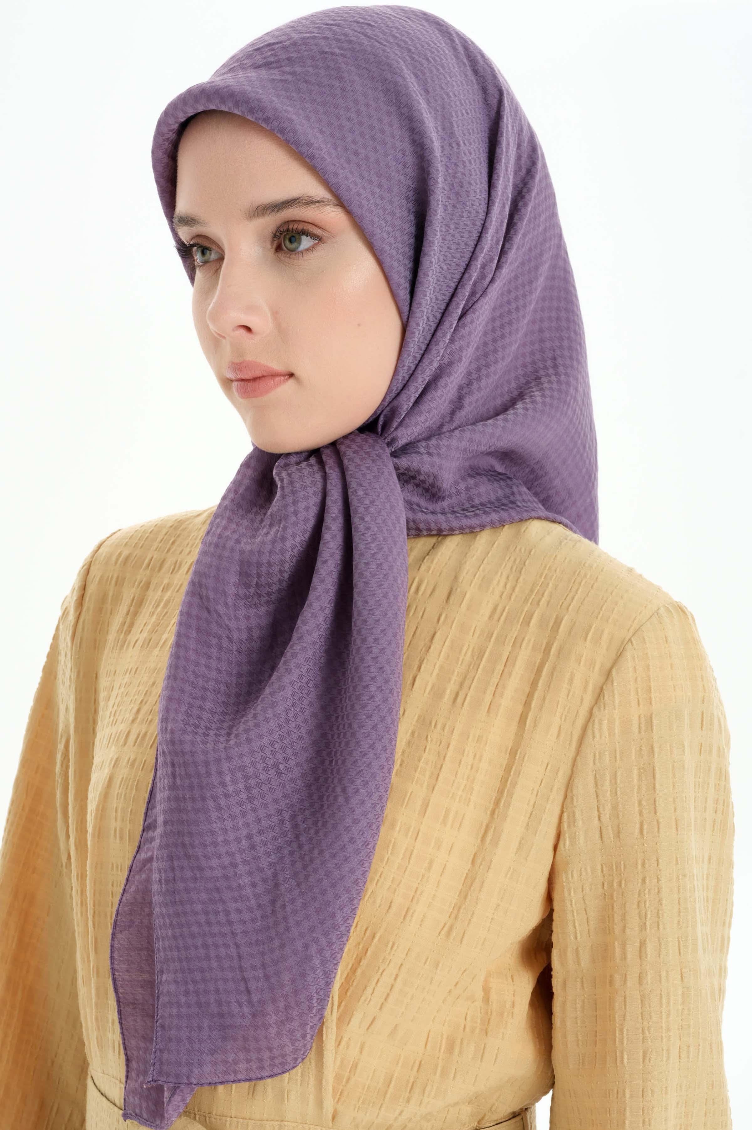 Kazayağı Desen Viskon Eşarp - Lila TUGBA