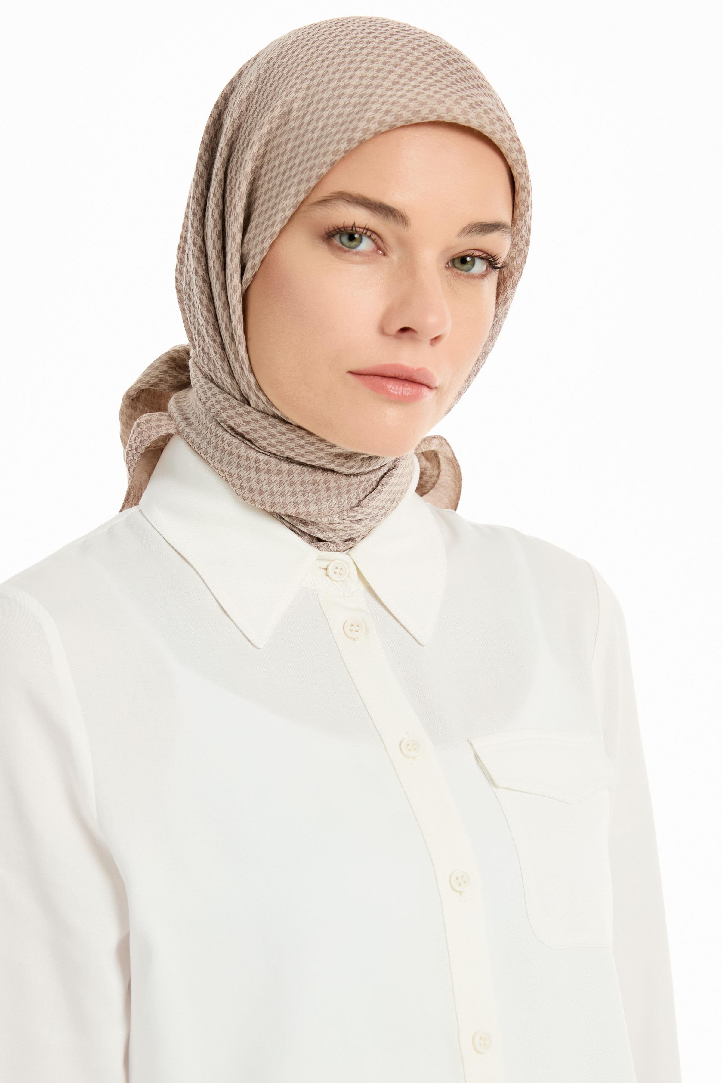 Kazayağı Desen Viskon Eşarp - Taş TUGBA