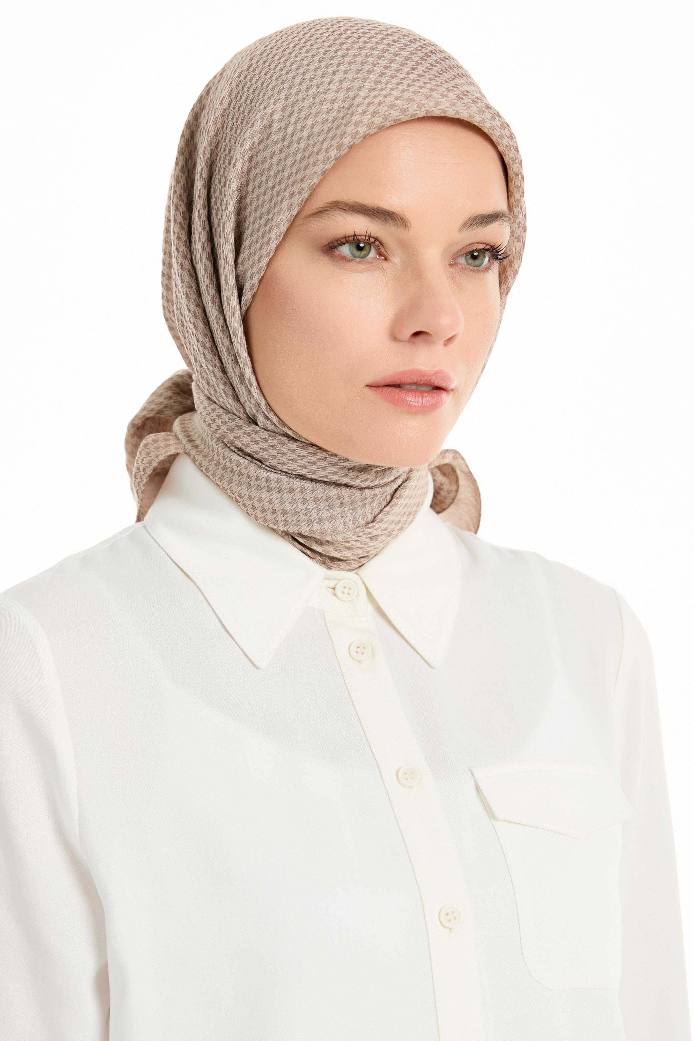 Kazayağı Desen Viskon Eşarp - Taş TUGBA