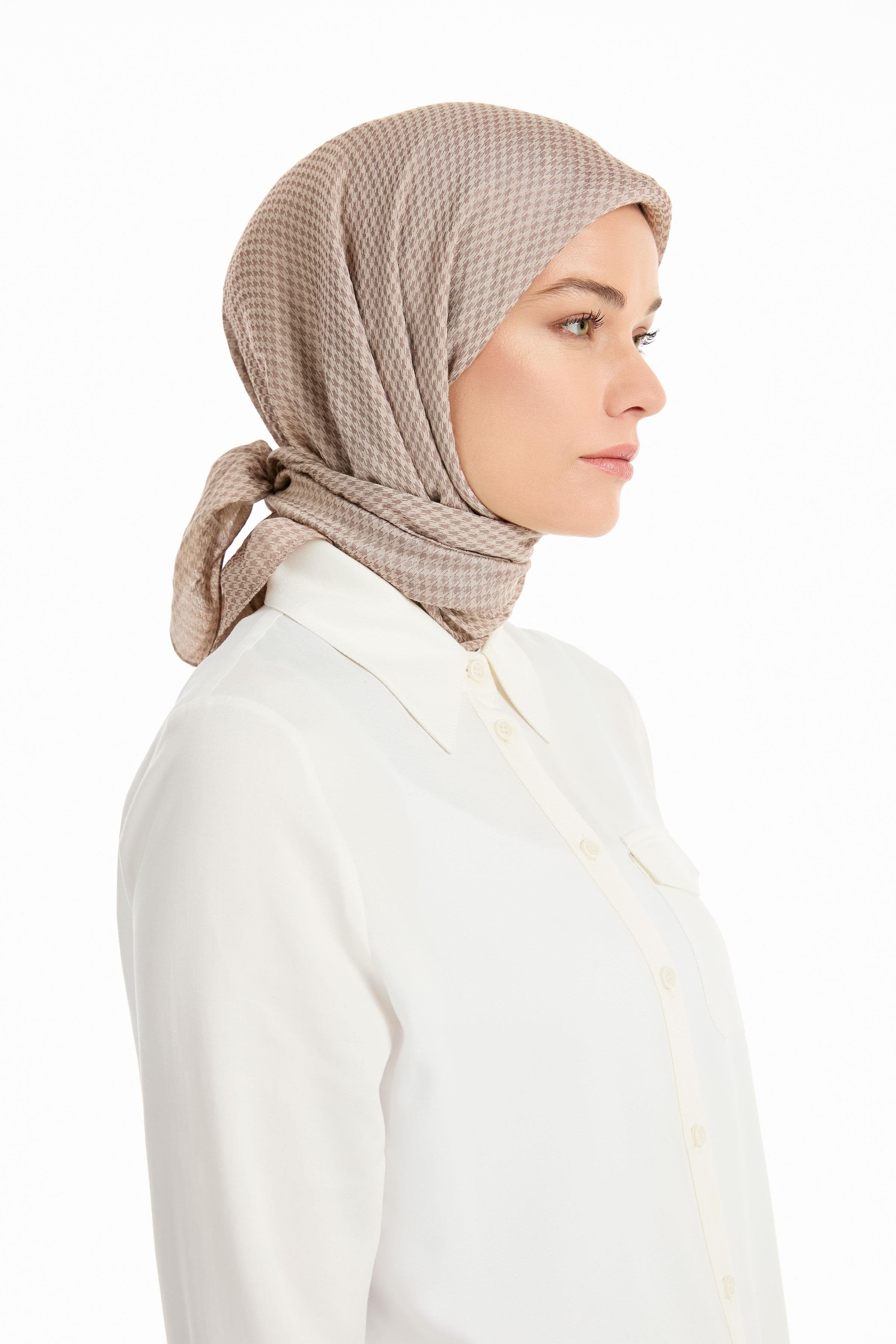 Kazayağı Desen Viskon Eşarp - Taş TUGBA