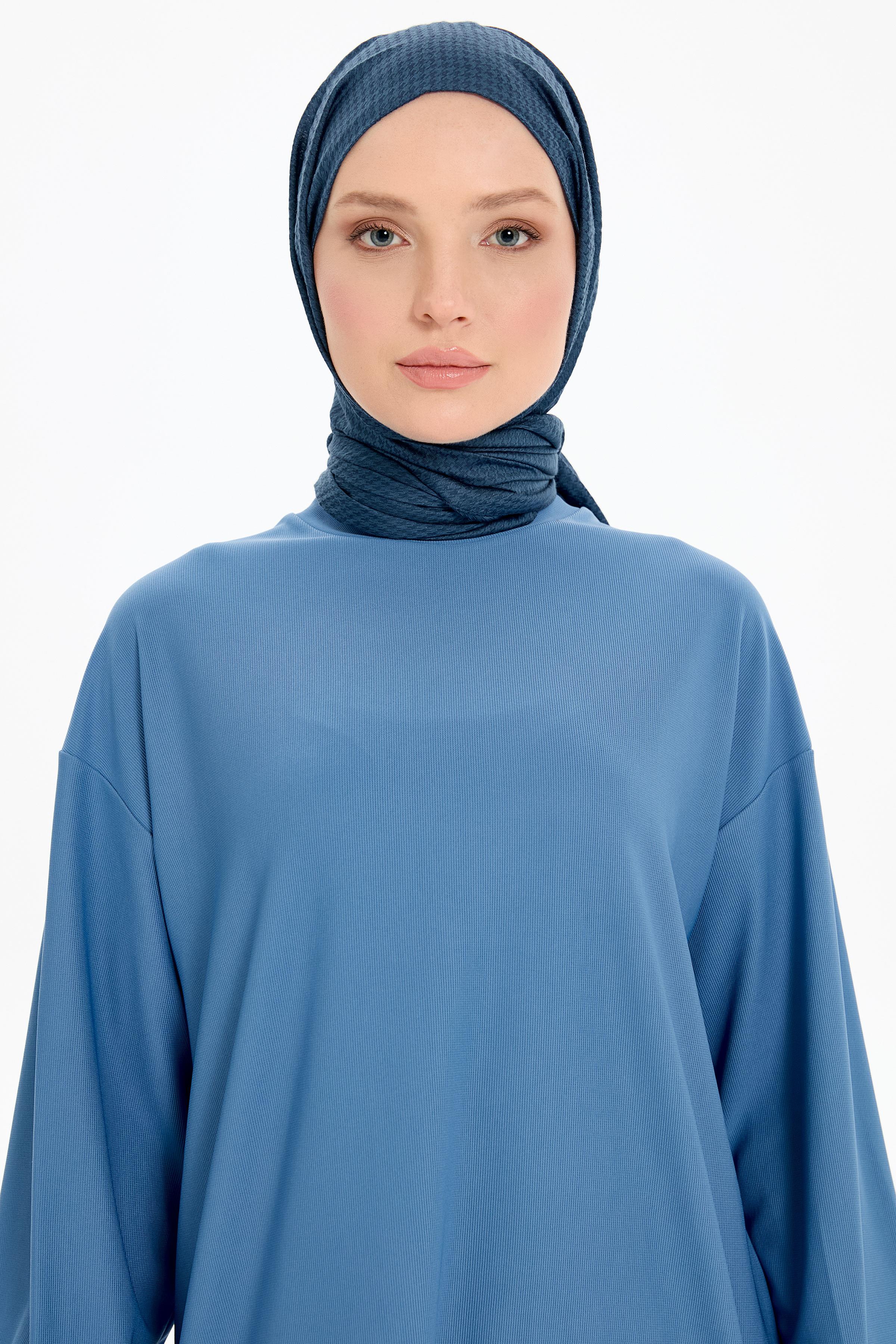 Kazayağı Desen Viskon Şal - İndigo TUGBA