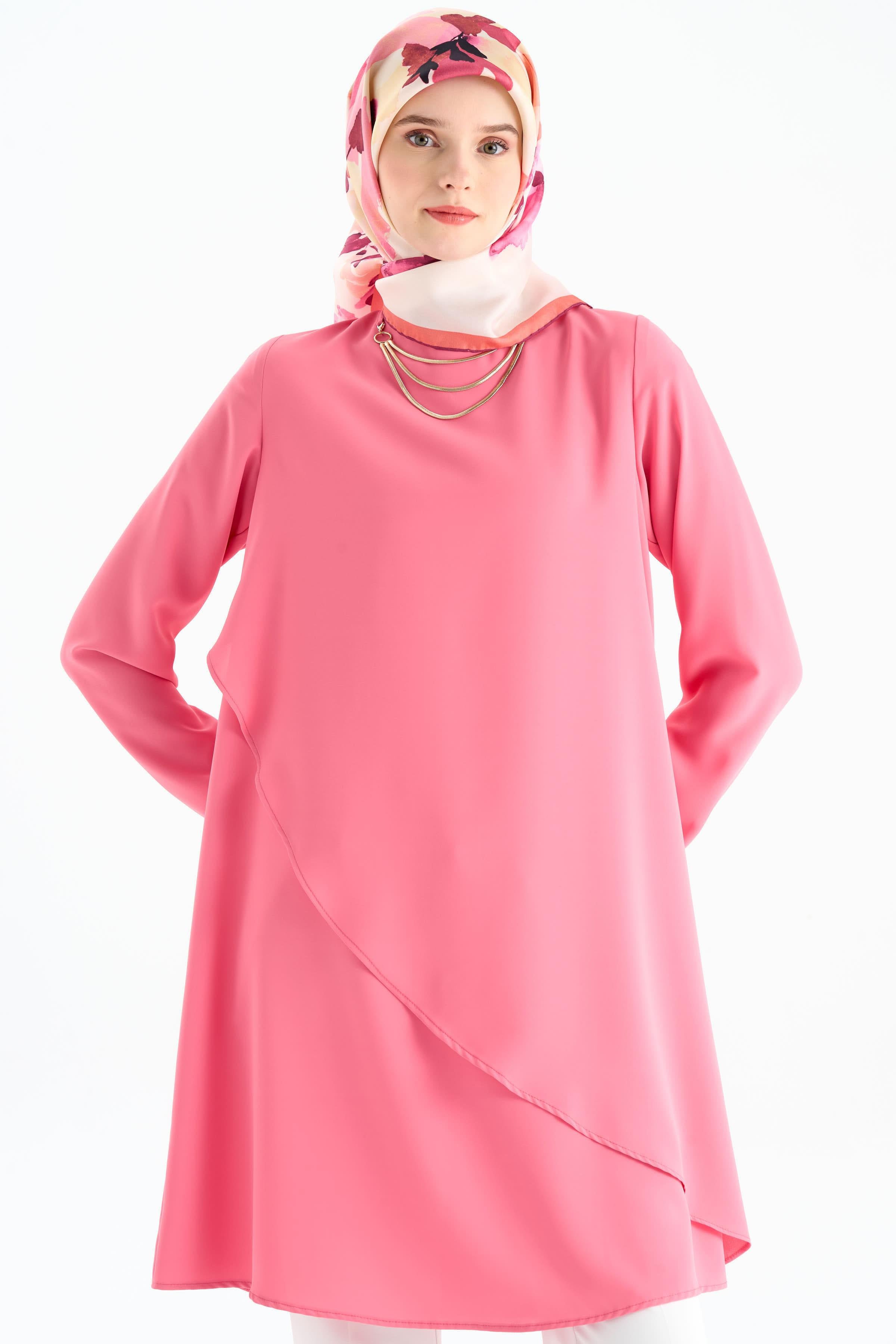 Volum Volanlı Tunik - Somon TUGBA