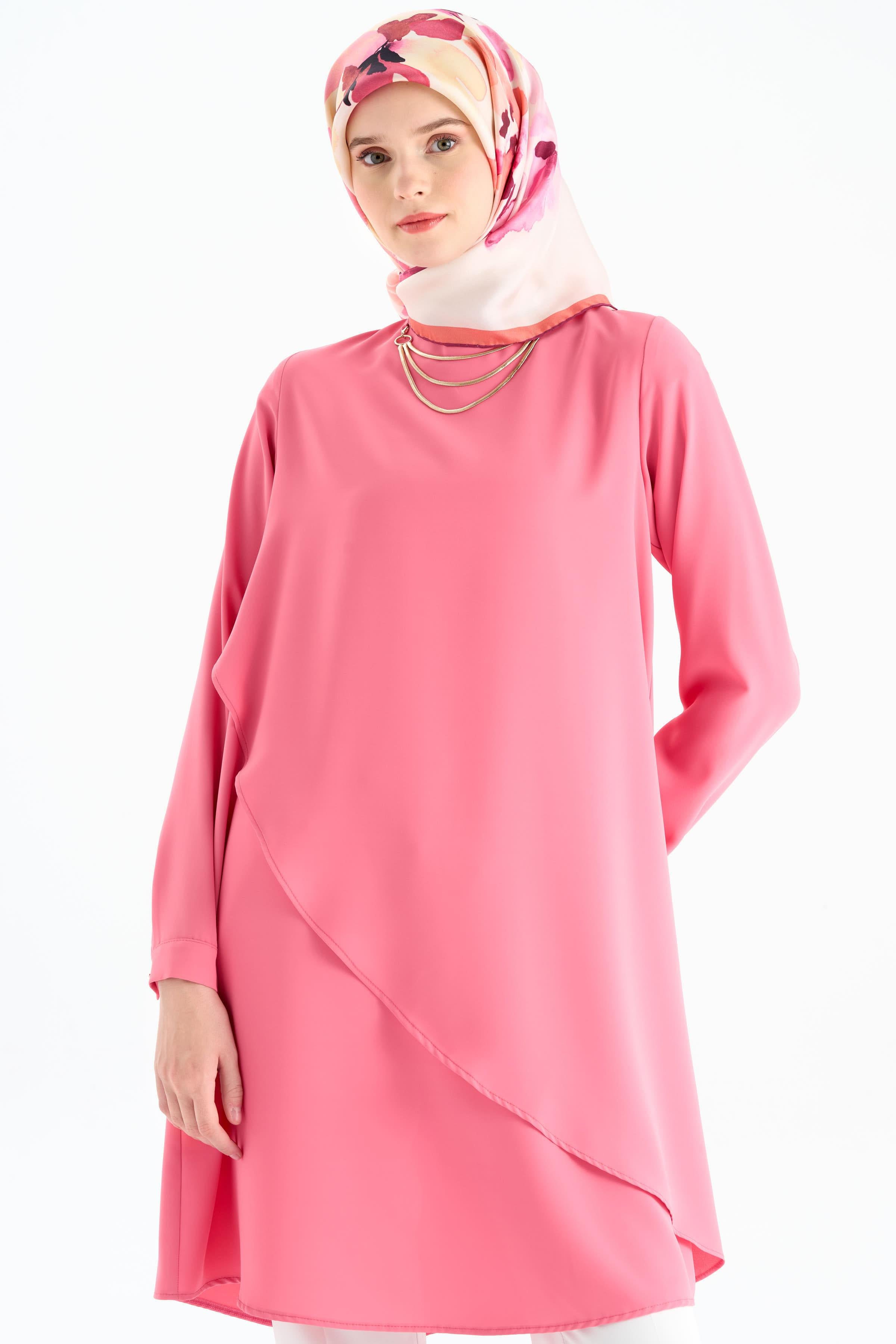 Volum Volanlı Tunik - Somon TUGBA