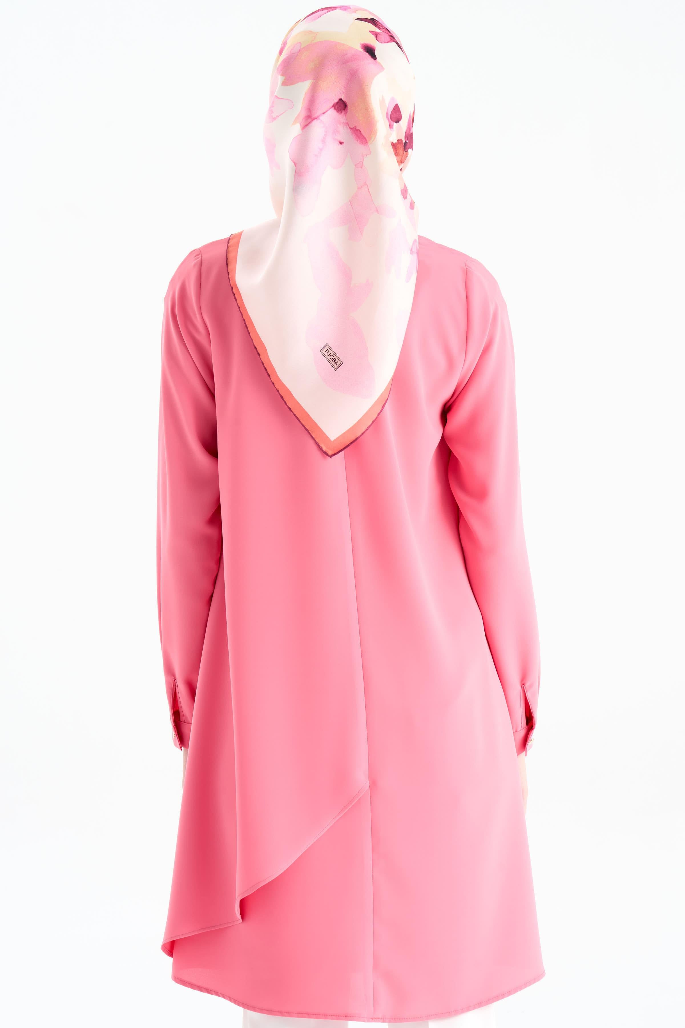 Volum Volanlı Tunik - Somon TUGBA