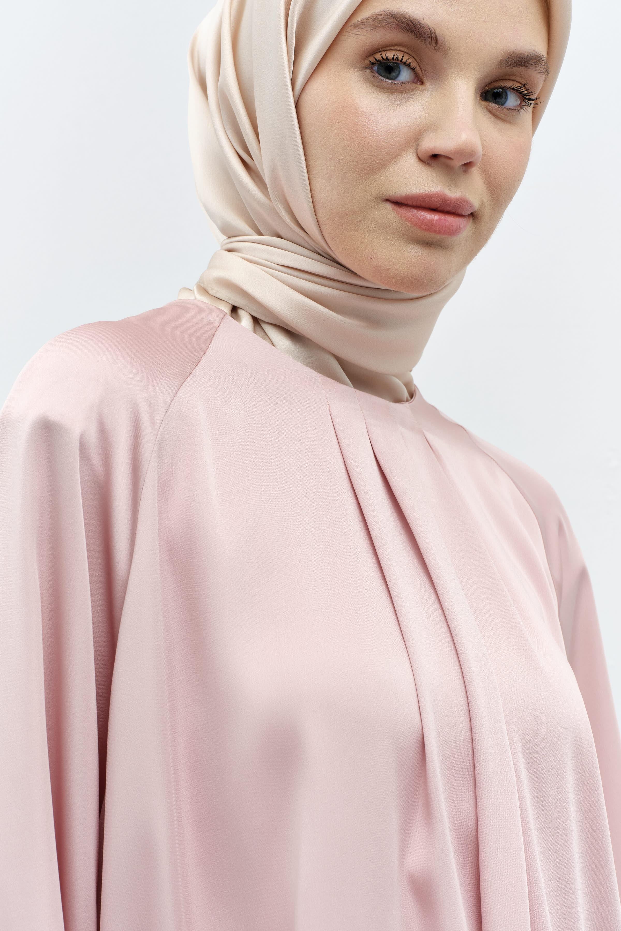 Yaka Pile Detaylı Bluz - Pudra TUGBA