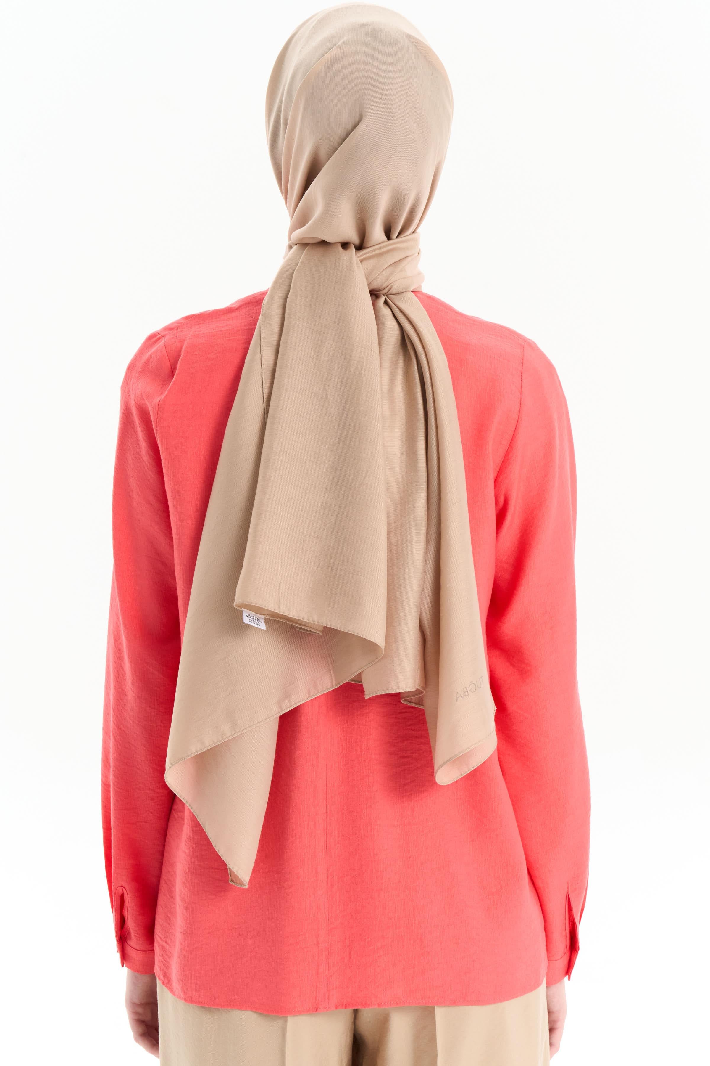 Yakası Pileli Boncuk İşlemeli Bluz - Mercan TUGBA