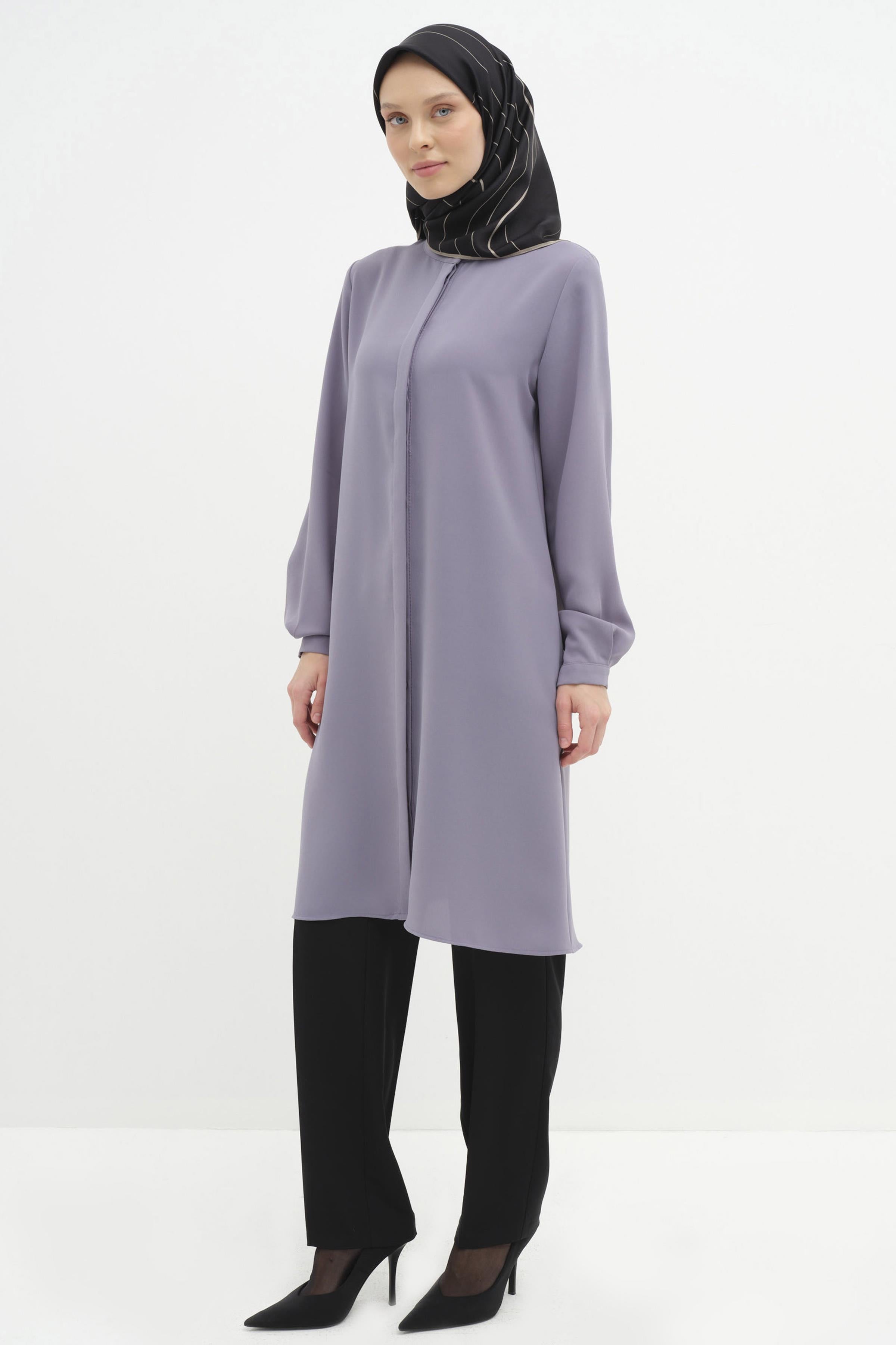 Yan Bel Lastik Detaylı Bol Paça Pantolon - Siyah TUGBA